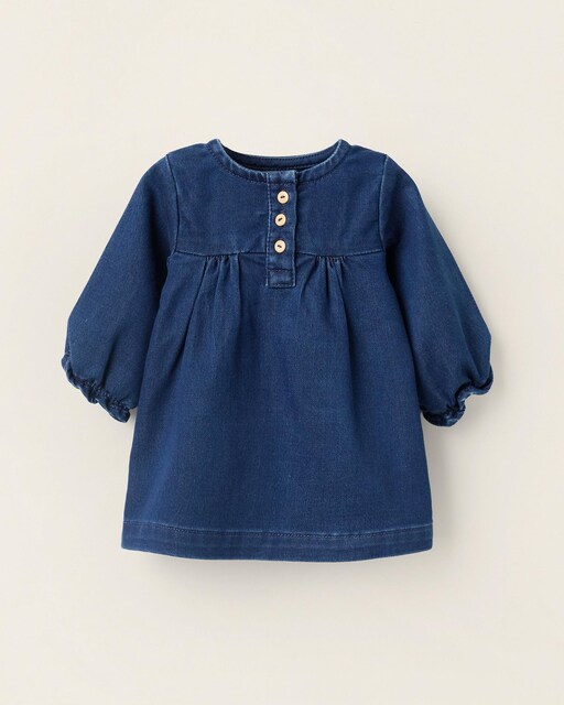 Imagen 0 de Vestido de bebé vaquero con volantes