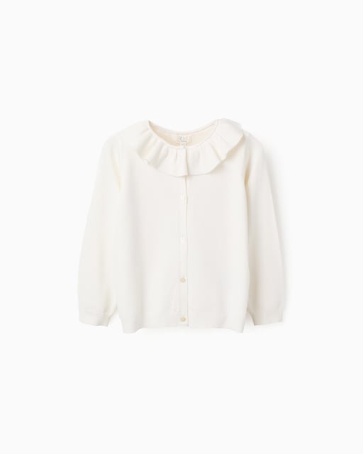 Imagen 0 de Chaqueta de niña de punto con volantes