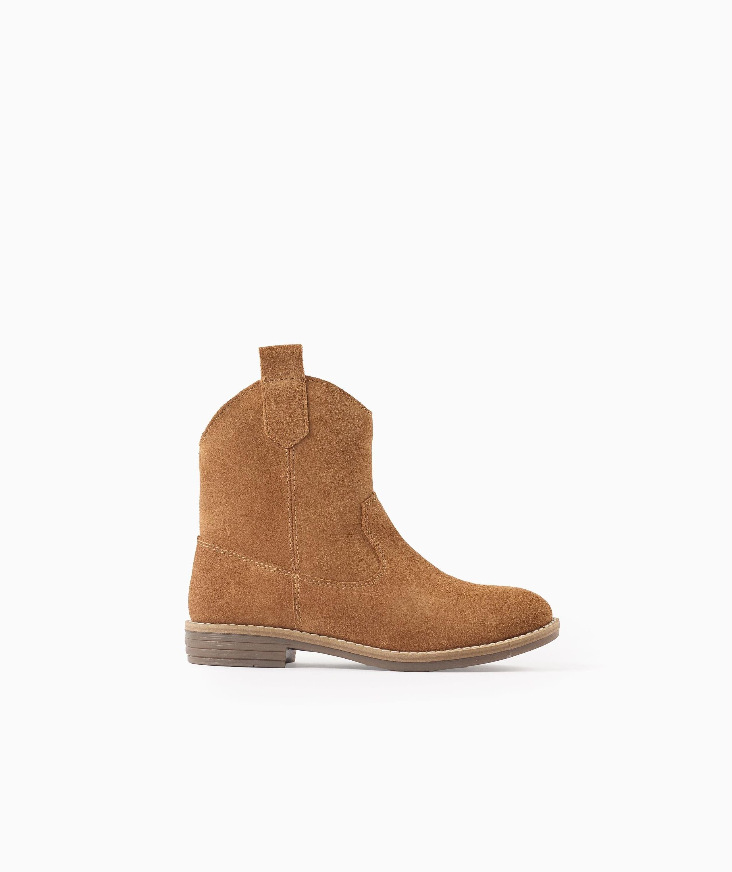 Botas de niña de piel vaqueras