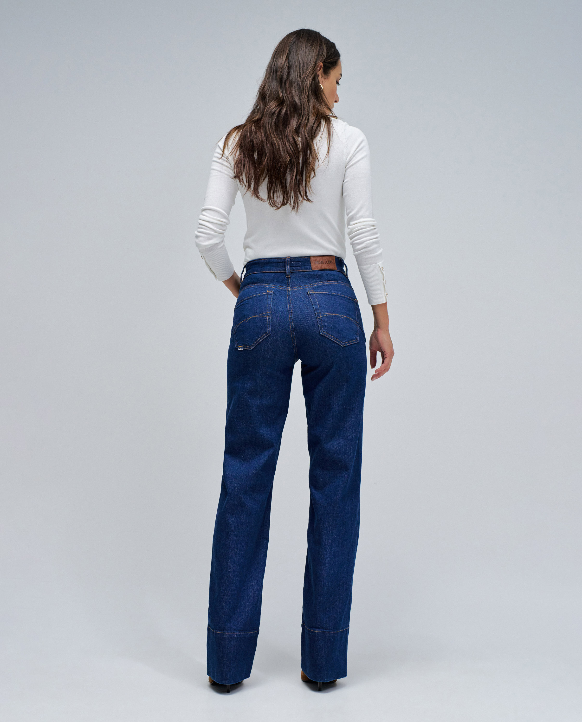 Vaqueros de mujer faith push in straight - Salsa Jeans - Azul Azul-3
