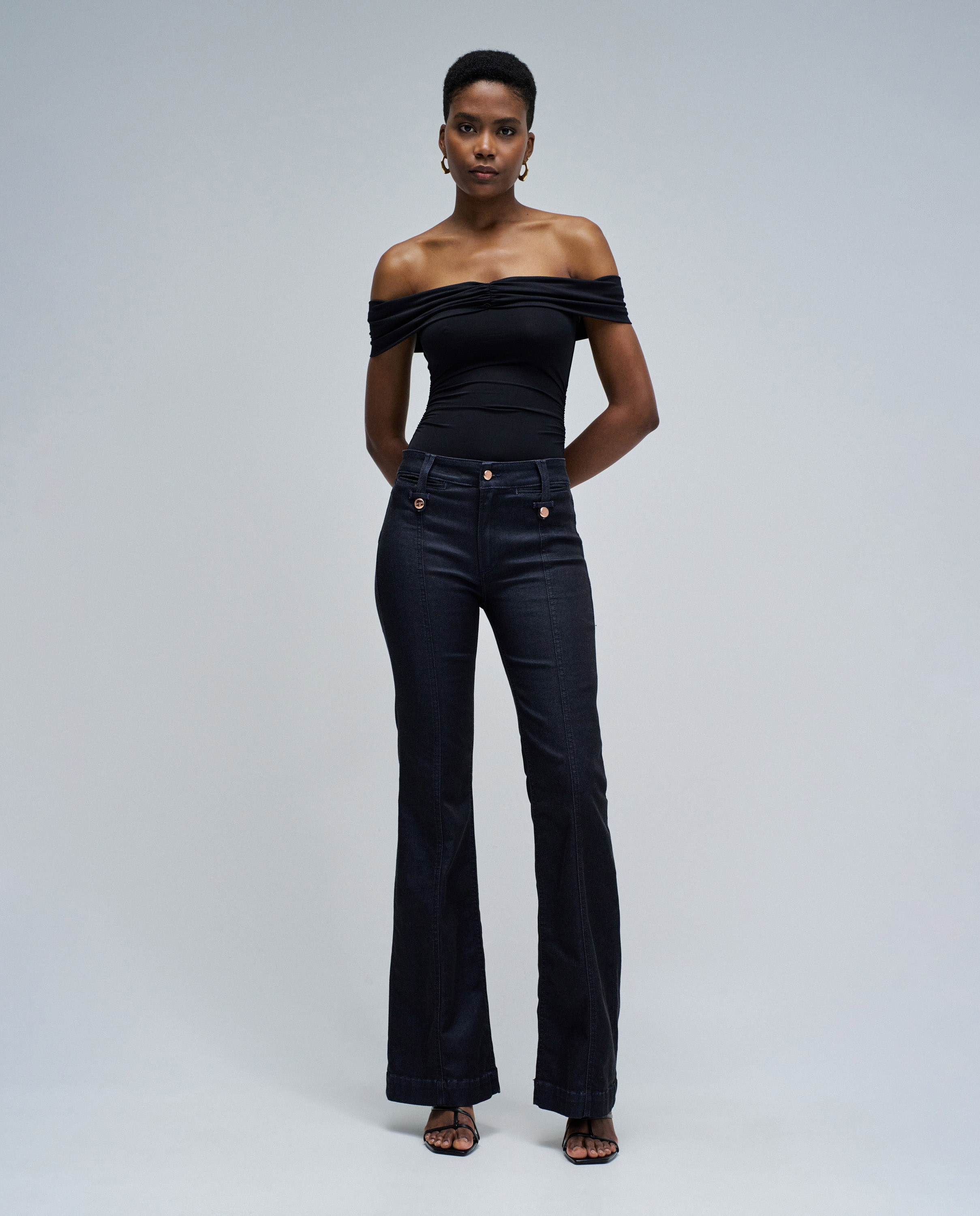 Vaqueros de mujer destiny push up flare - Salsa Jeans - Azul Azul-1