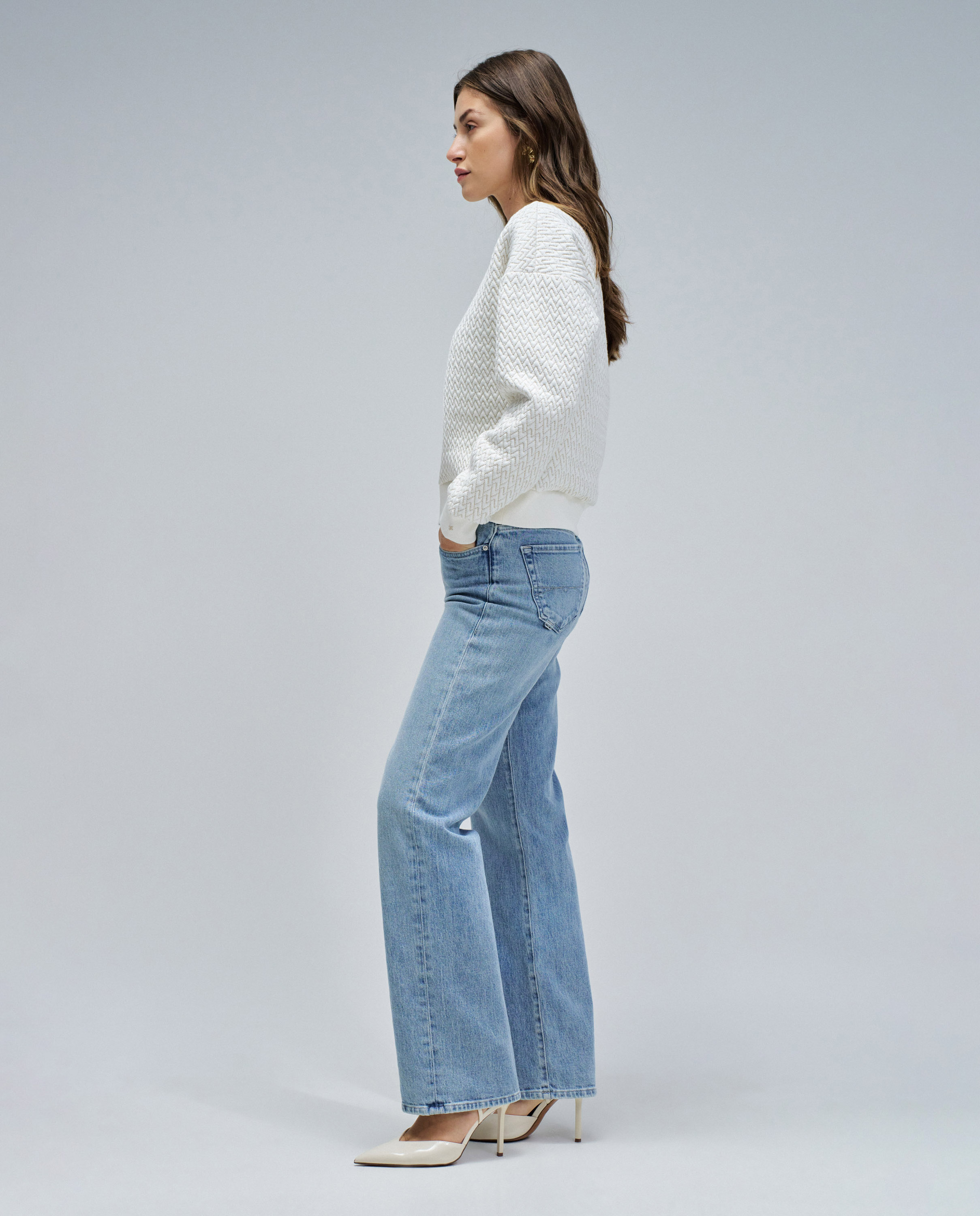 Sudadera de mujer con jacquard - Salsa Jeans - Natural Natural-2