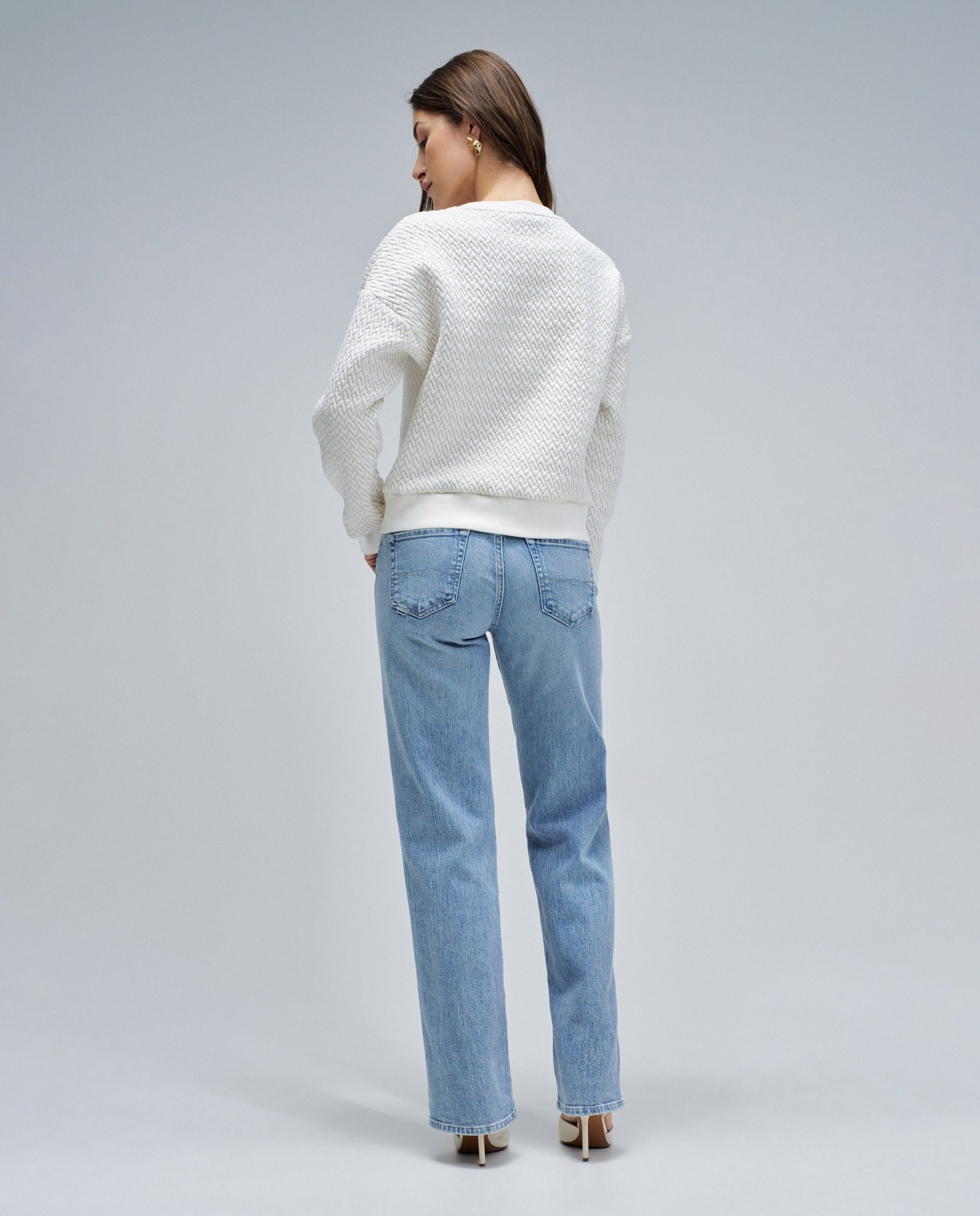 Sudadera de mujer con jacquard - Salsa Jeans - Natural Natural-3
