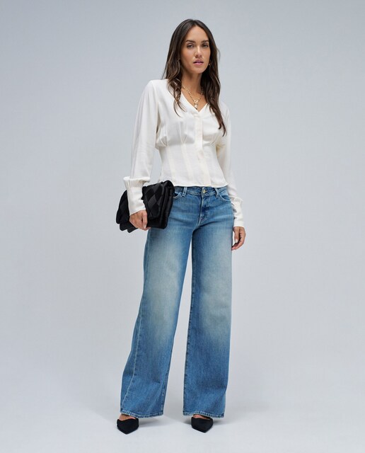 Imagen 0 de Vaqueros de mujer low rise wide