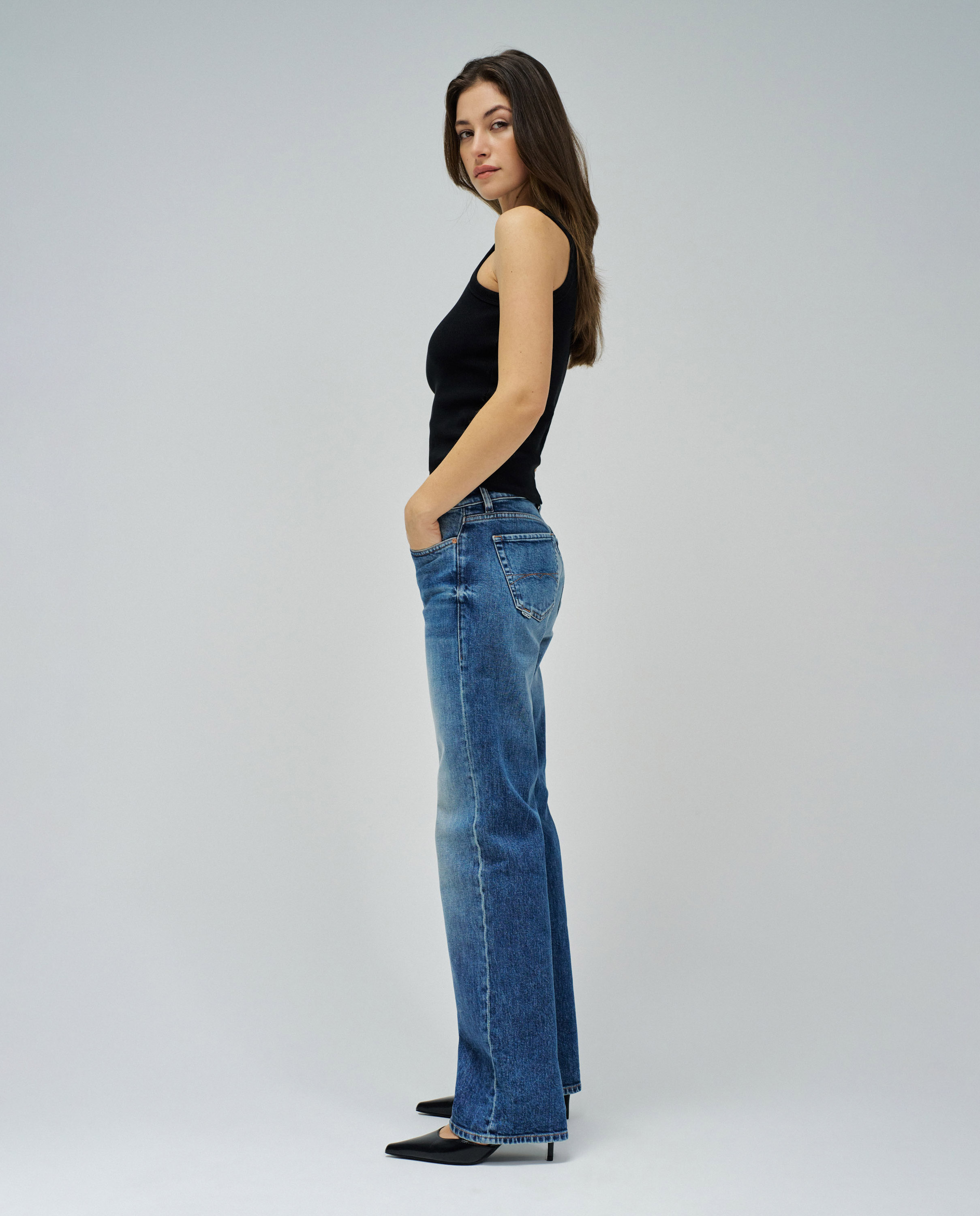 Vaqueros de mujer low rise straight - Salsa Jeans - Azul Azul-2
