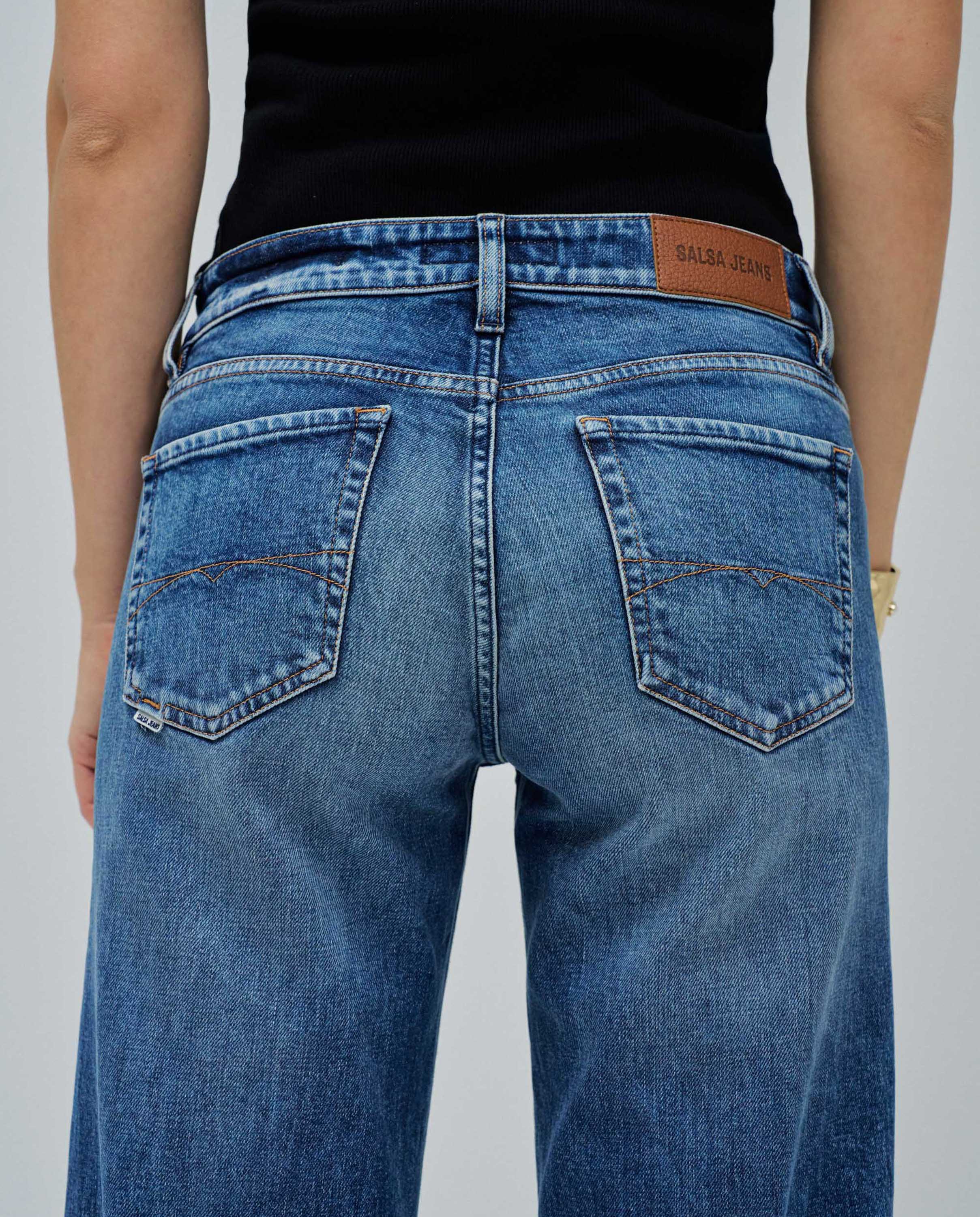 Vaqueros de mujer low rise straight - Salsa Jeans - Azul Azul-4