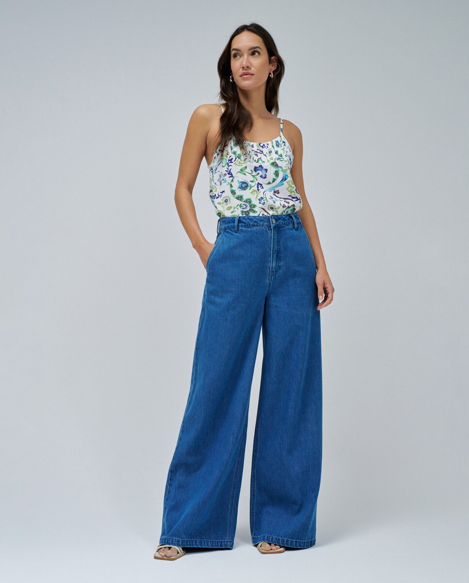 Anchos Los Mejores Pantalones Vaqueros Mujer Pantalón Ancho De