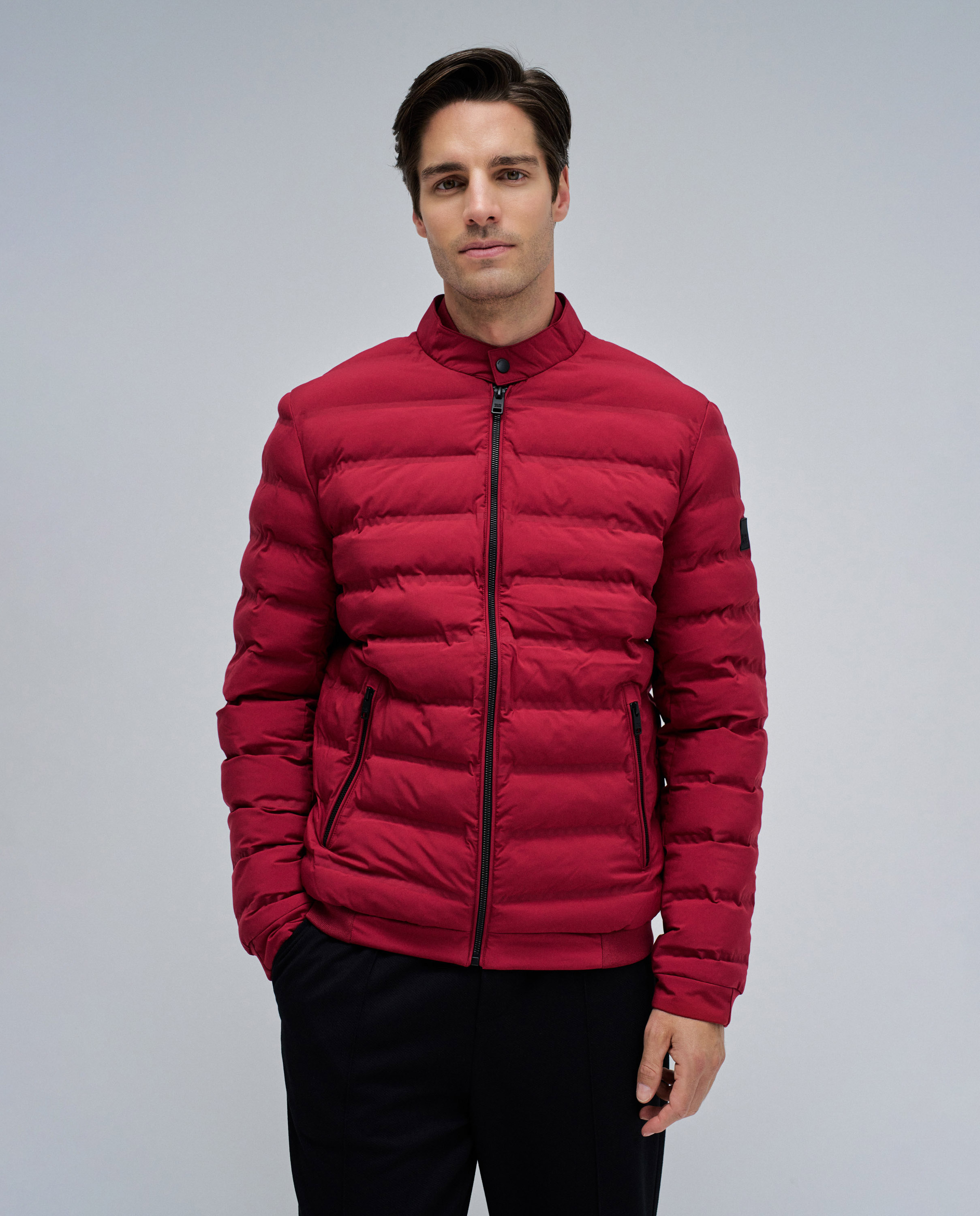 Abrigo acolchado con bolsillos de hombre - Salsa Jeans - Rojo Rojo-1