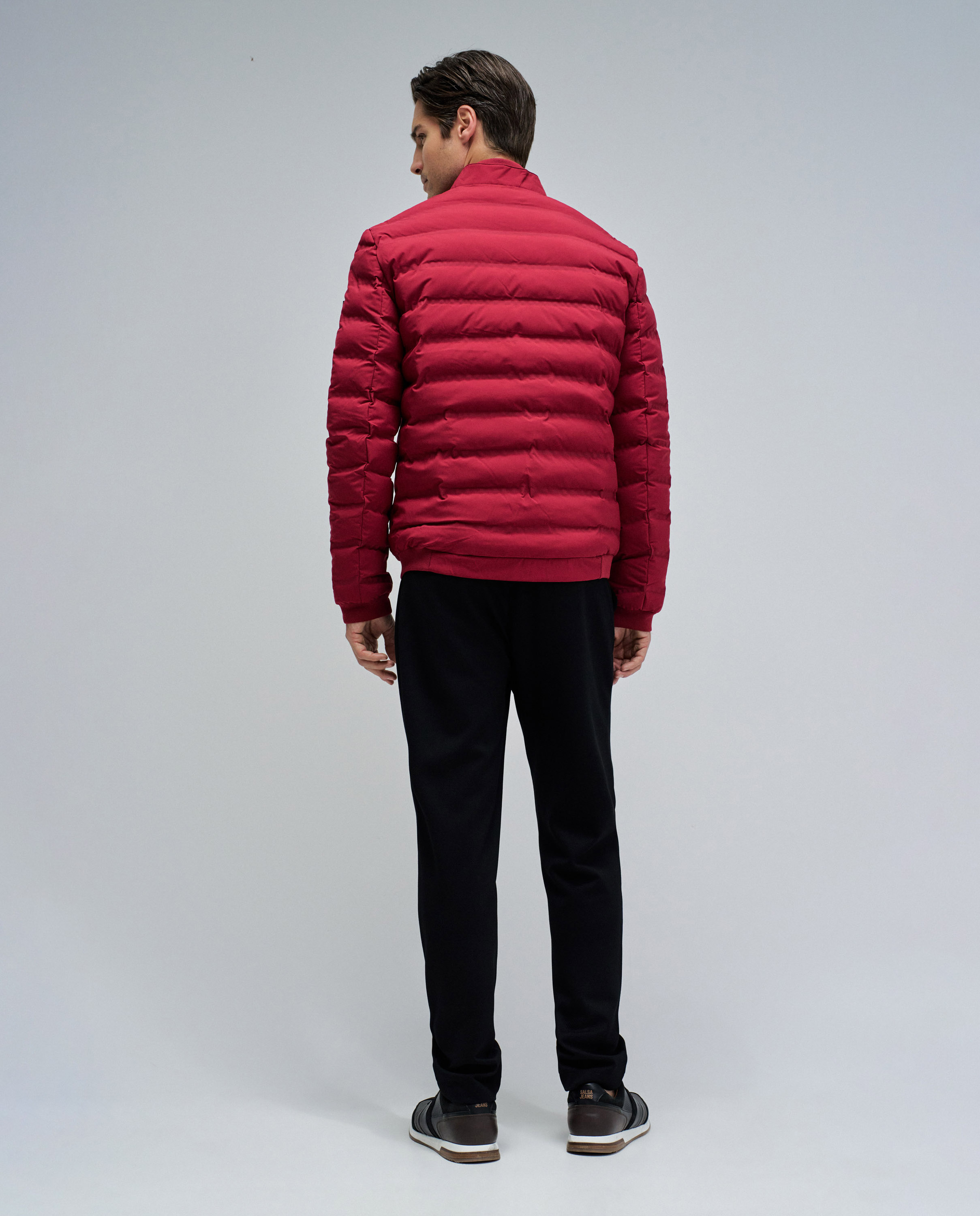 Abrigo acolchado con bolsillos de hombre - Salsa Jeans - Rojo Rojo-3