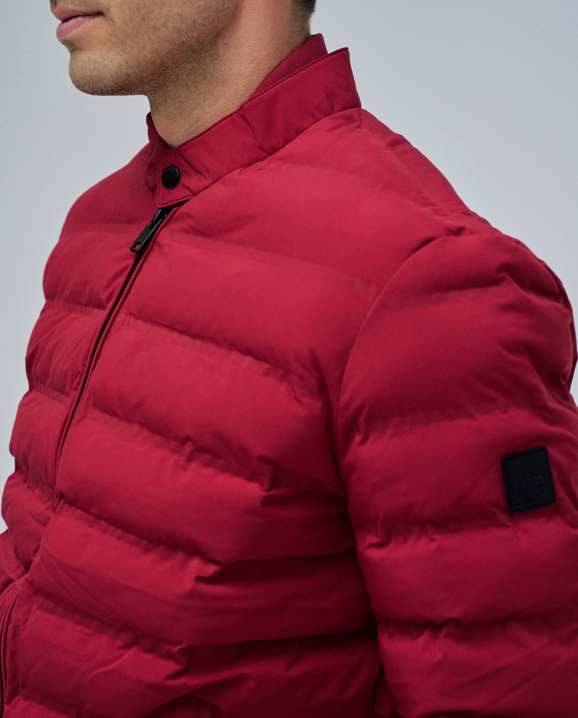 Abrigo acolchado con bolsillos de hombre - Salsa Jeans - Rojo Rojo-4