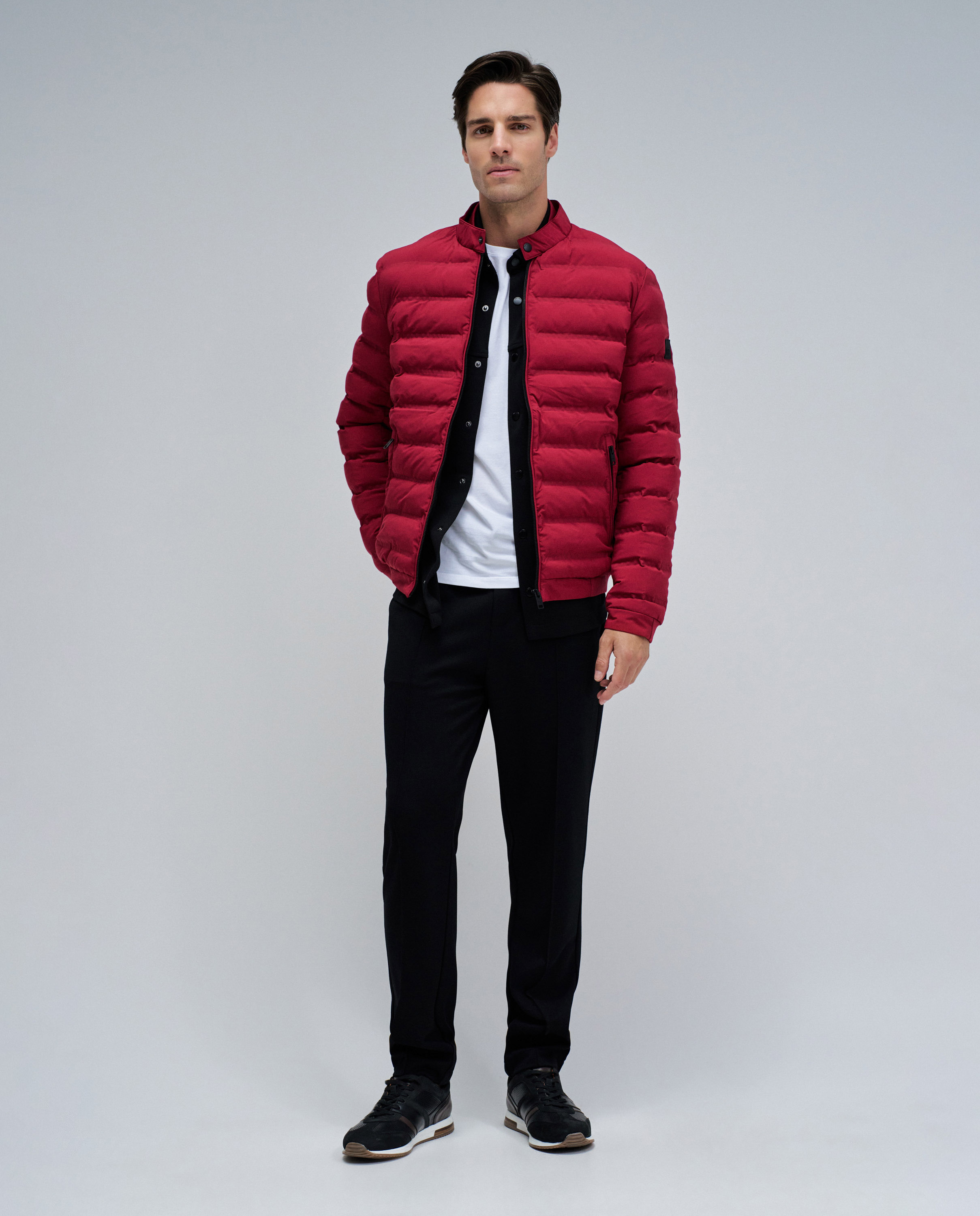 Abrigo acolchado con bolsillos de hombre - Salsa Jeans - Rojo Rojo-5
