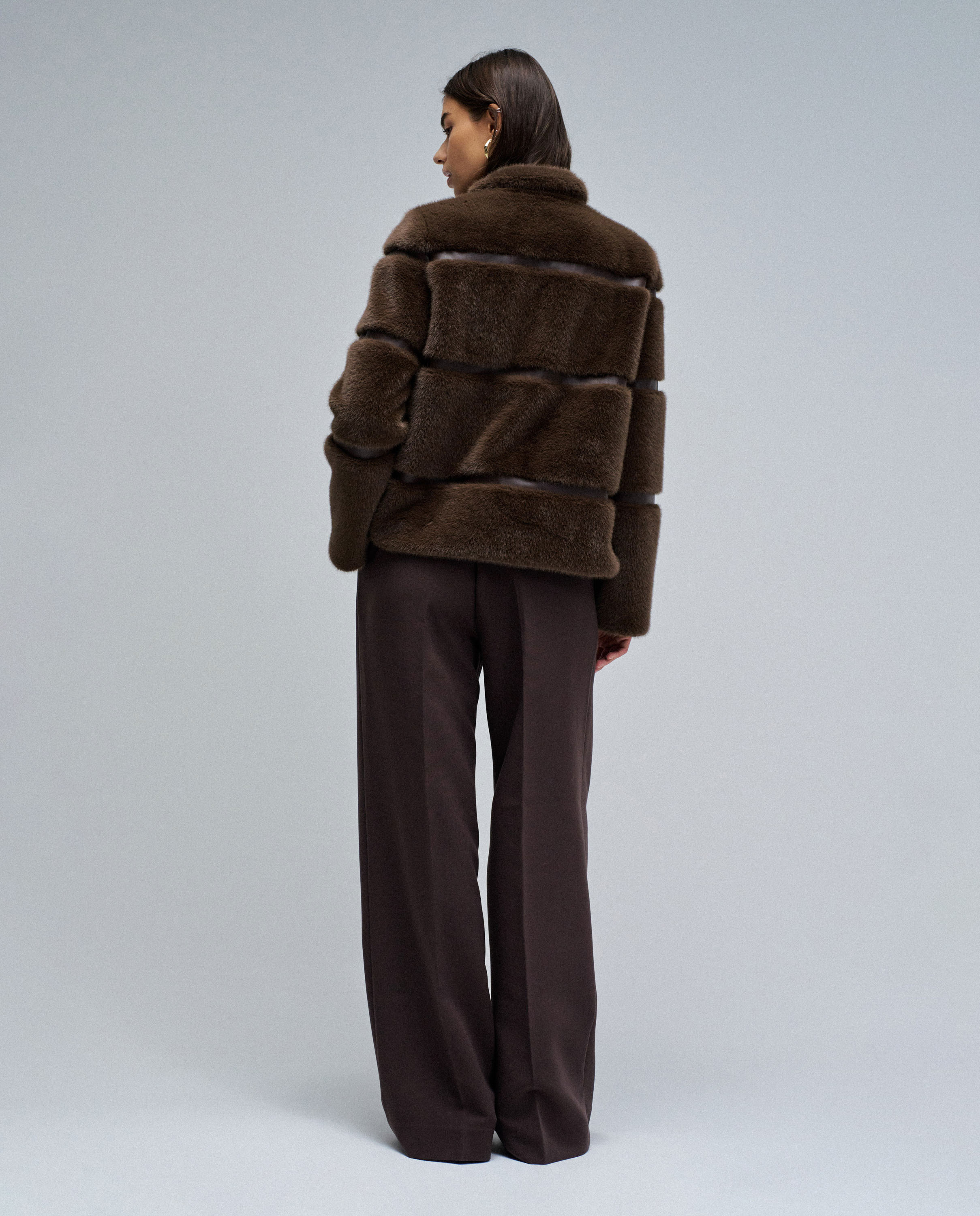 Chaqueta de pelo de mujer - Salsa Jeans - Marrón Marrón-3