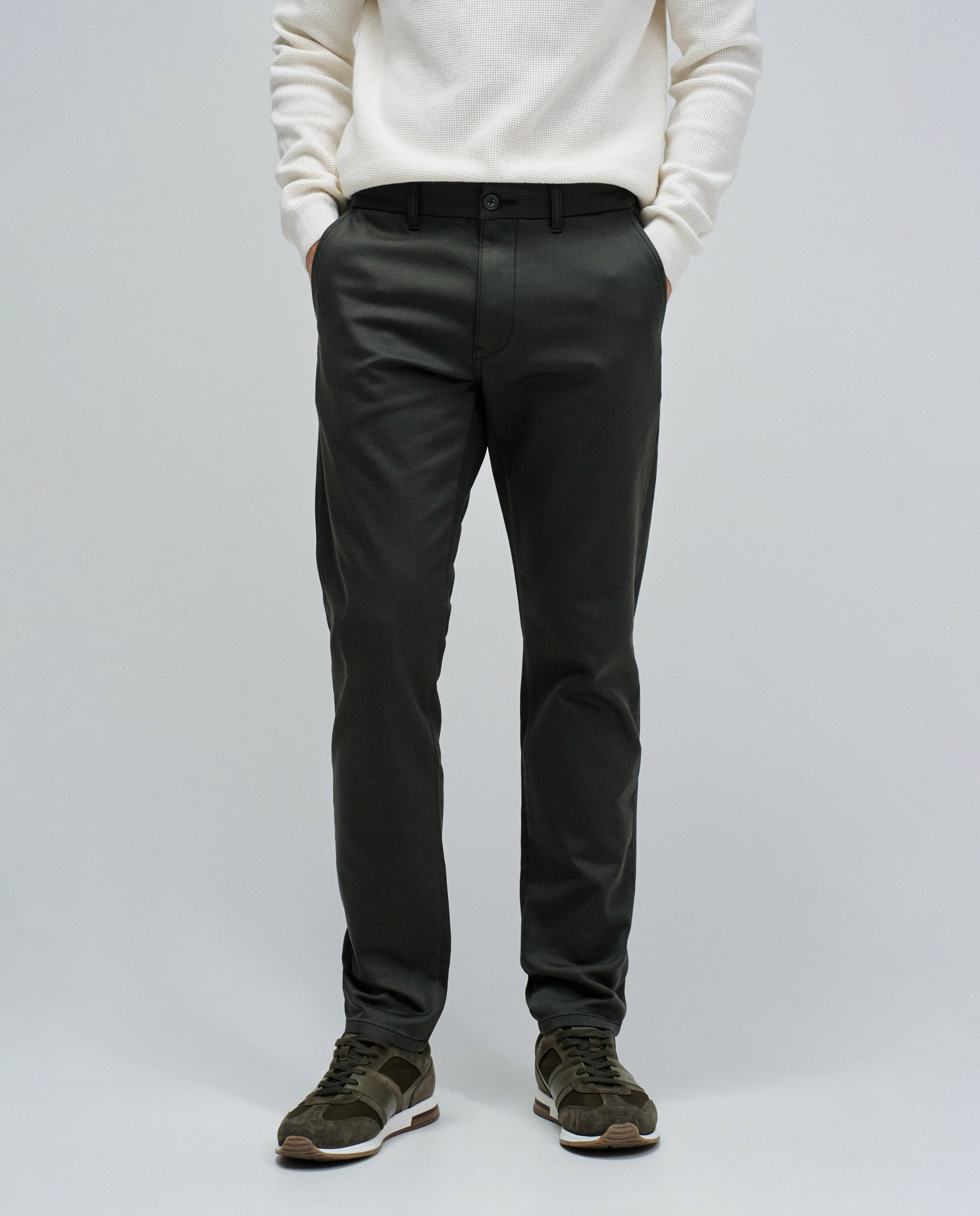 Pantalones chino s-activ de hombre - Salsa Jeans - Verde oscuro Verde oscuro-1