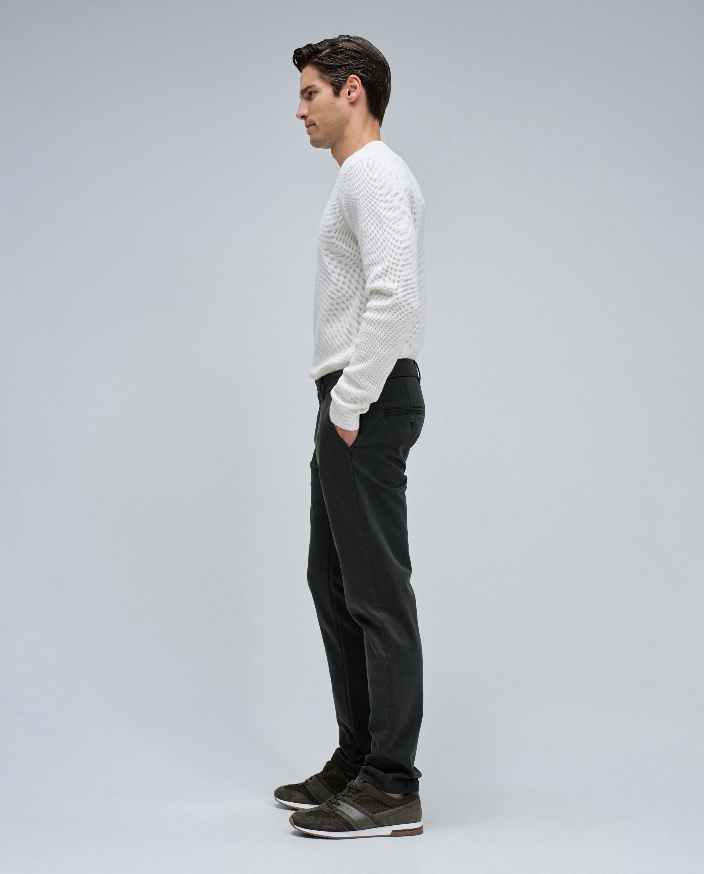 Pantalones chino s-activ de hombre - Salsa Jeans - Verde oscuro Verde oscuro-2