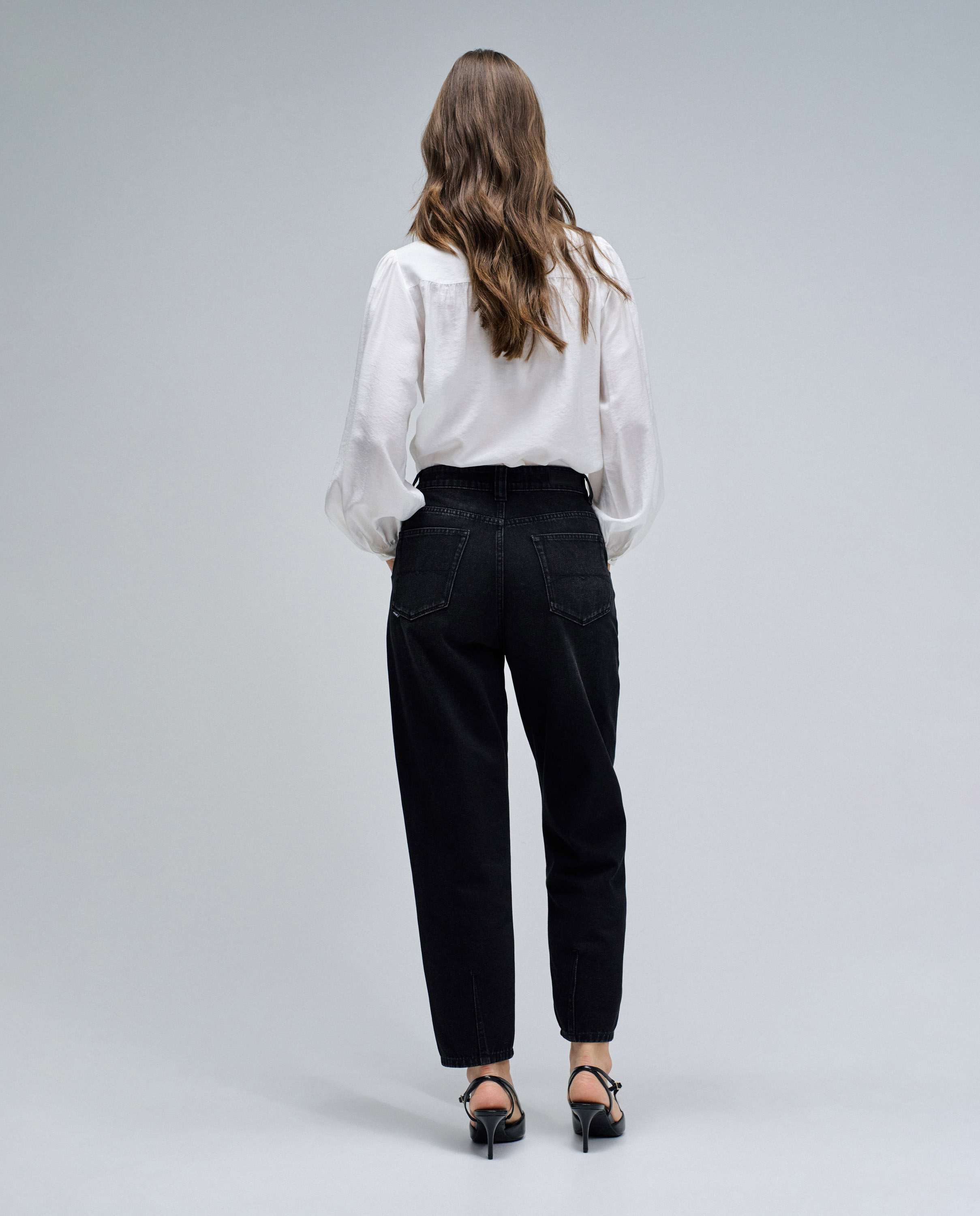 Vaqueros de mujer slouchy cropped slim - Salsa Jeans - Negro Negro-3