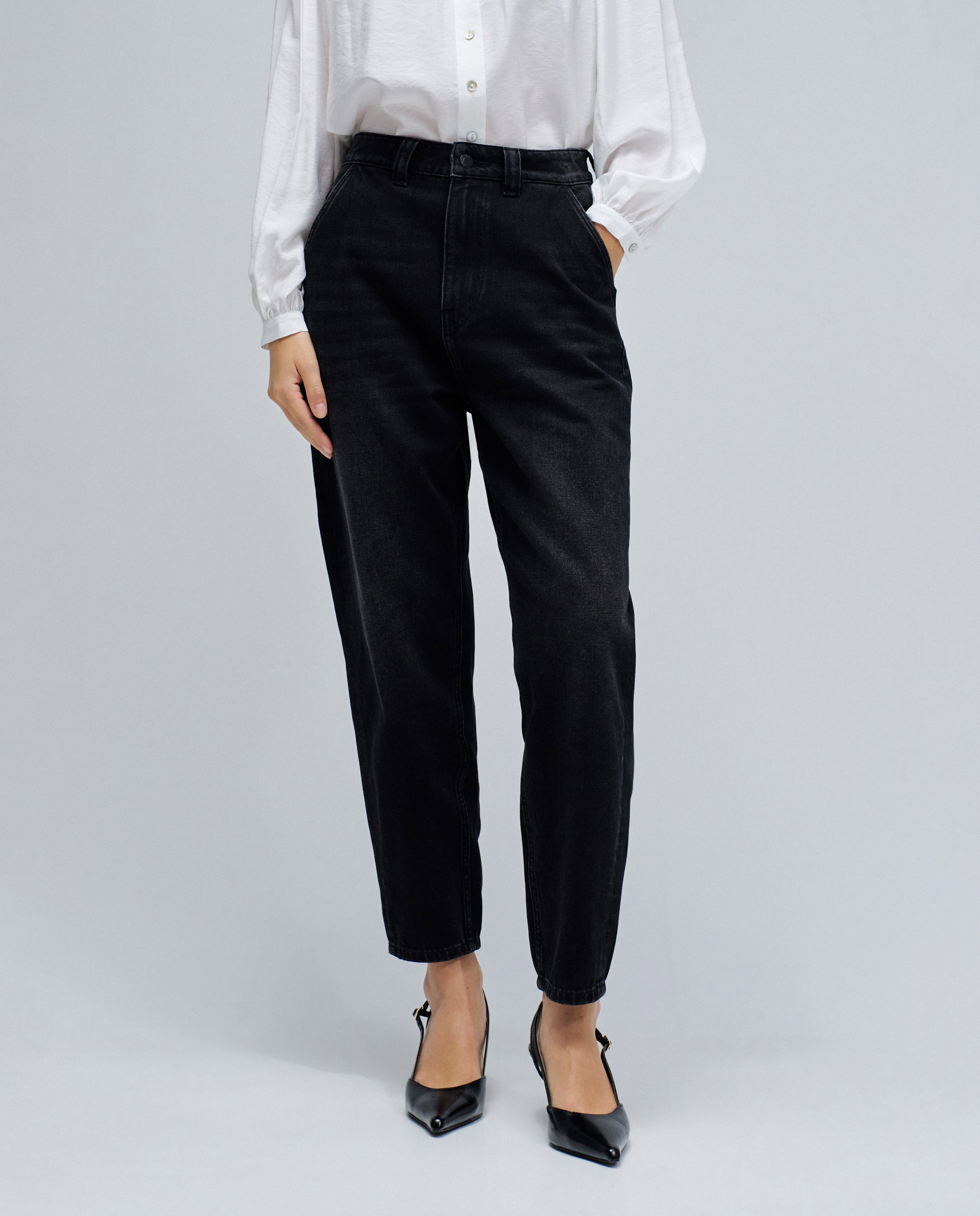 Vaqueros de mujer slouchy cropped slim - Salsa Jeans - Negro Negro-5
