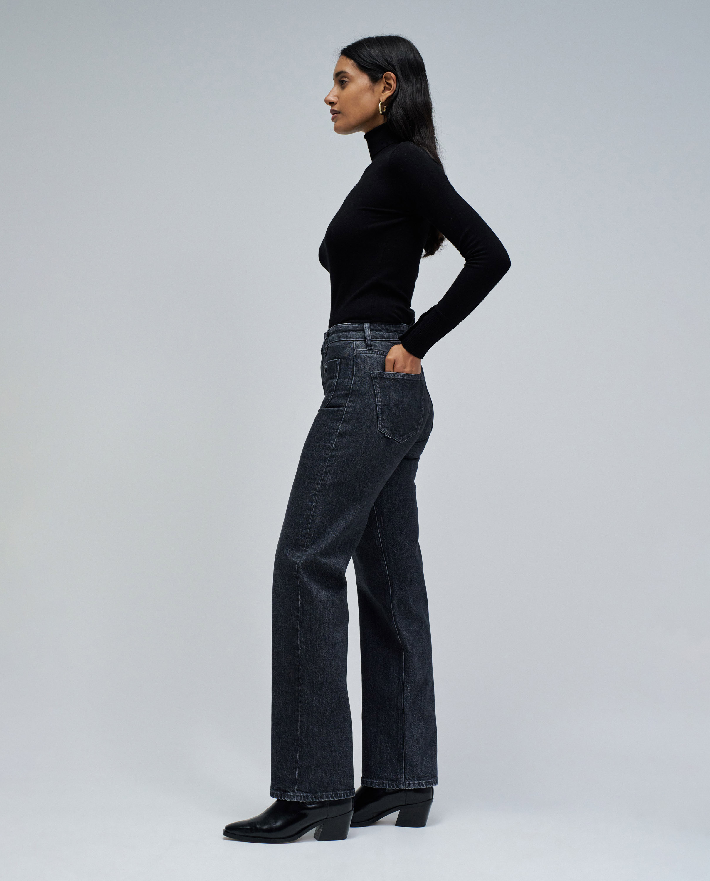 Vaqueros de mujer true straight - Salsa Jeans - Negro Negro-2