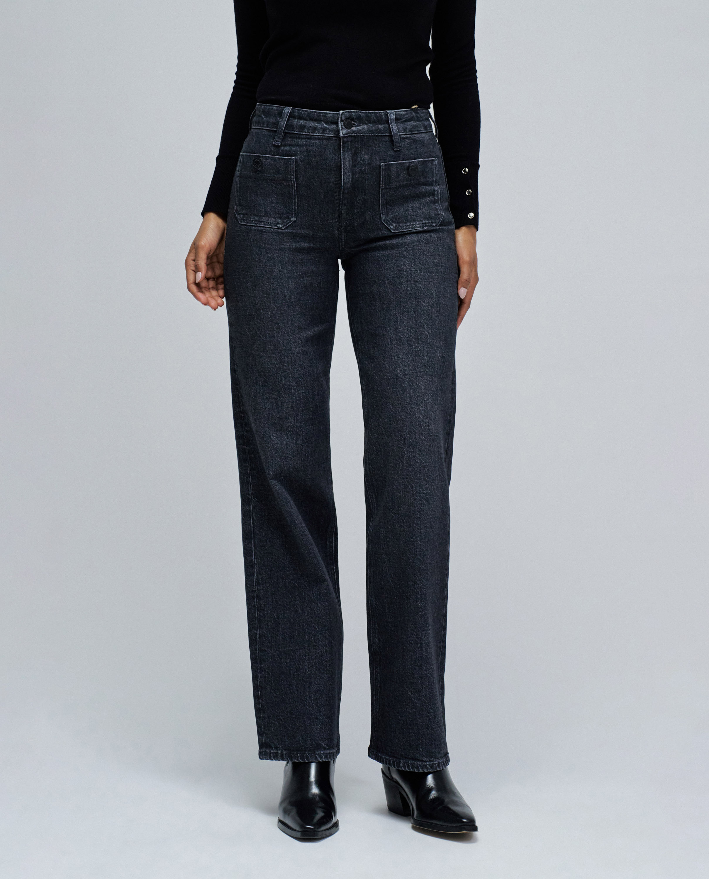 Vaqueros de mujer true straight - Salsa Jeans - Negro Negro-5