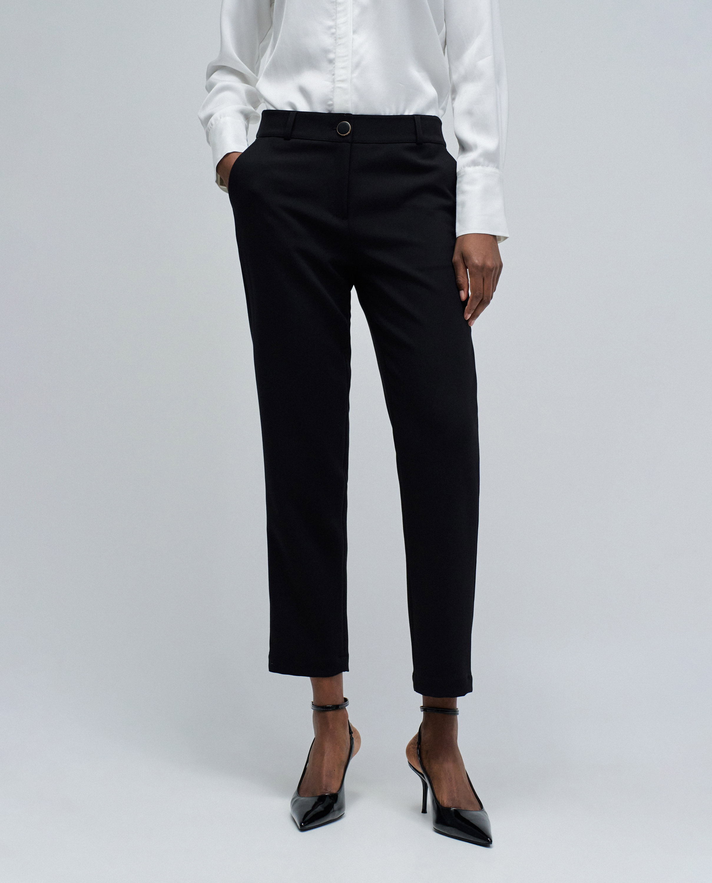 Pantalones chino slim fit de mujer - Salsa Jeans - Negro Negro-1