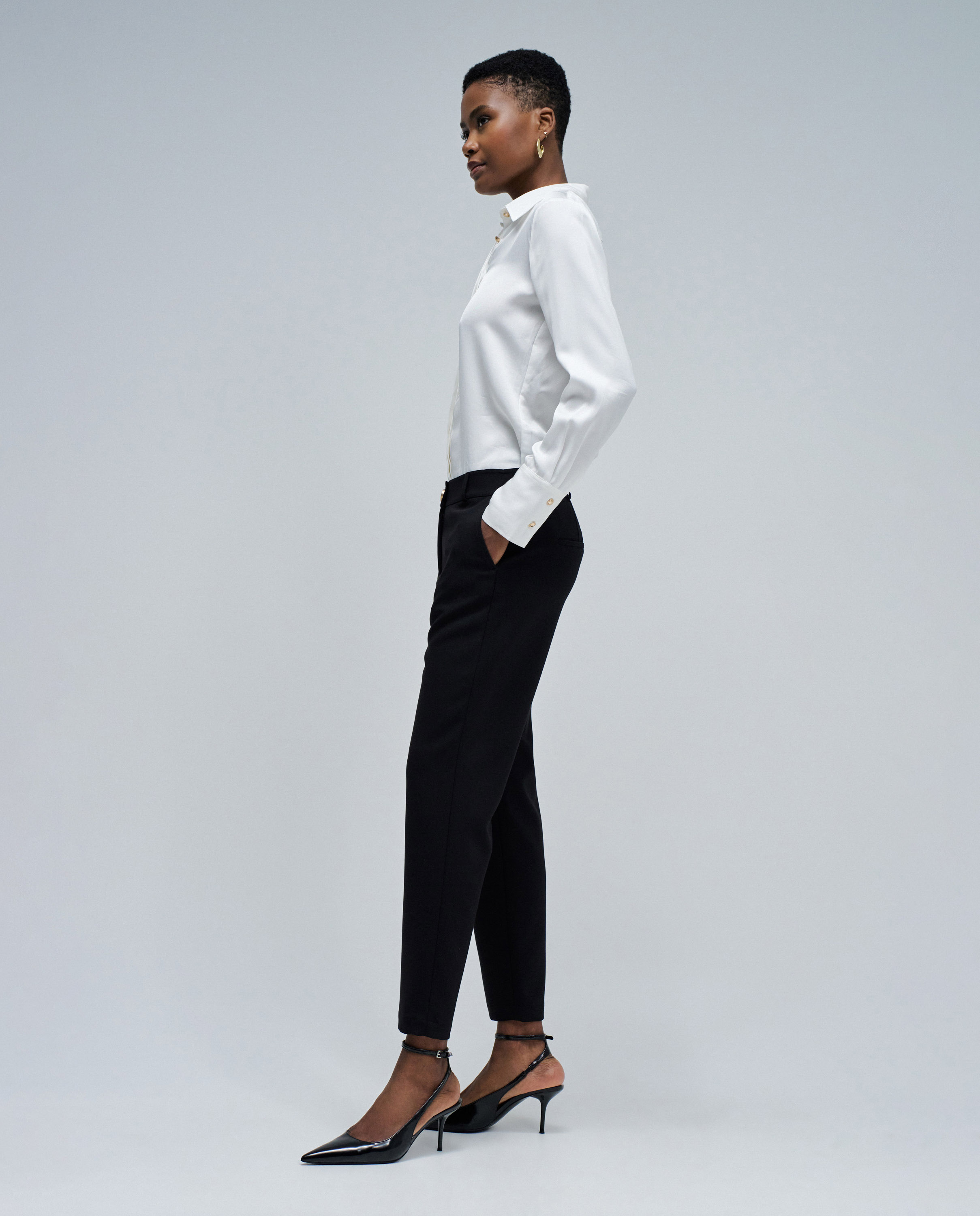 Pantalones chino slim fit de mujer - Salsa Jeans - Negro Negro-2