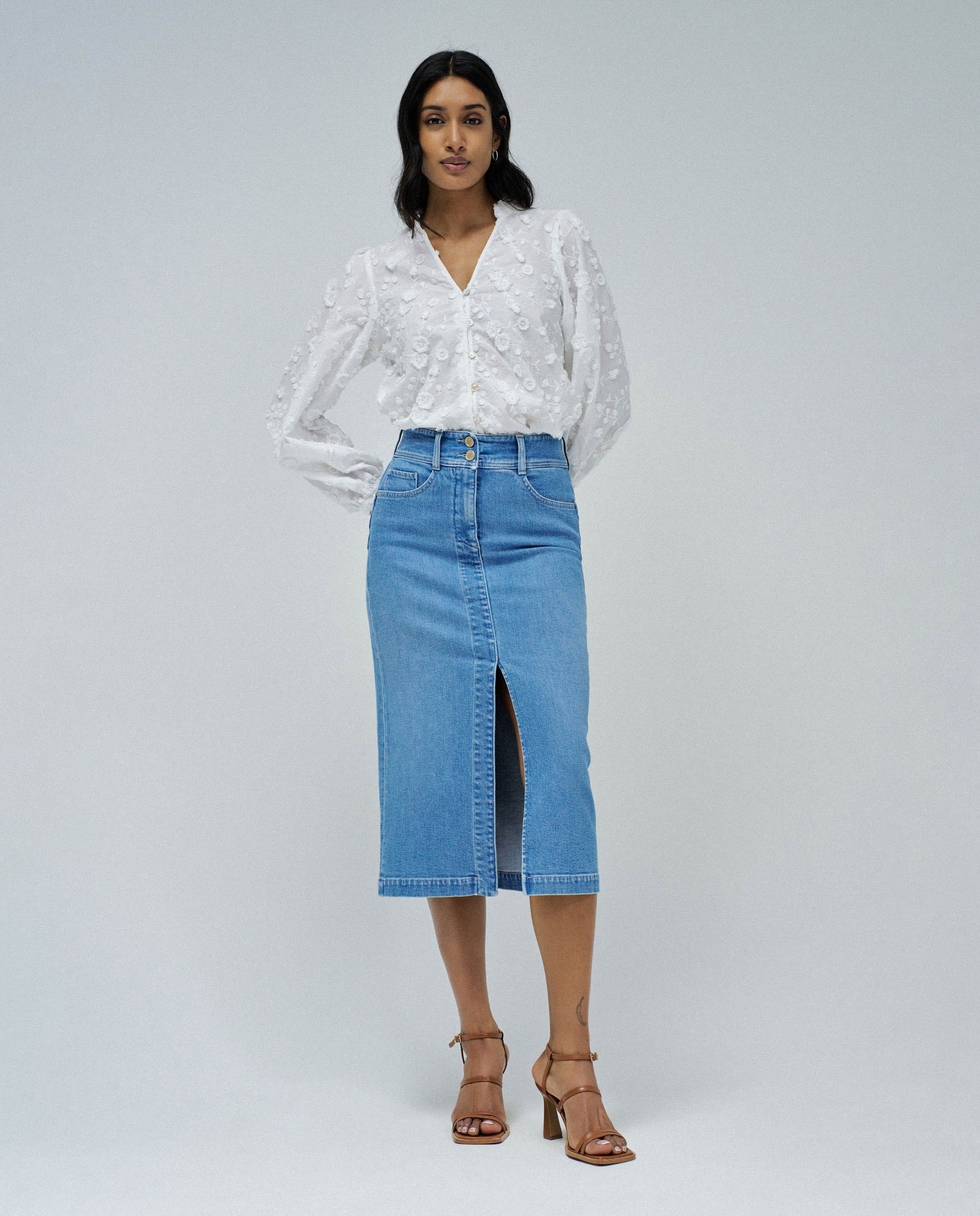 Salsa Jeans - Falda de mujer secret midi.