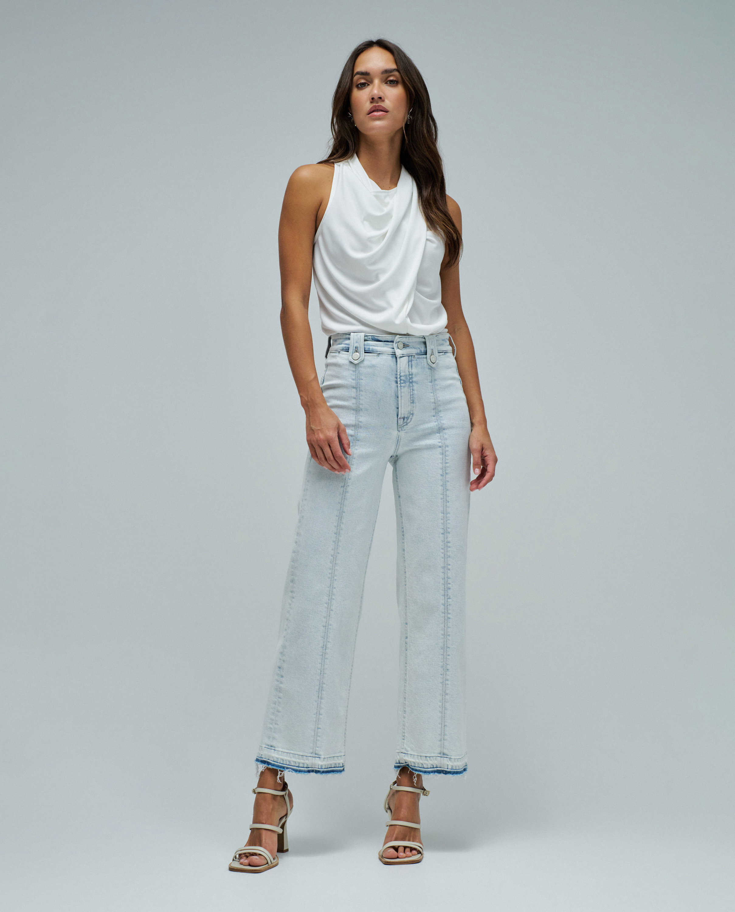 Salsa Jeans - Vaqueros faith push in cropped straight de mujer.