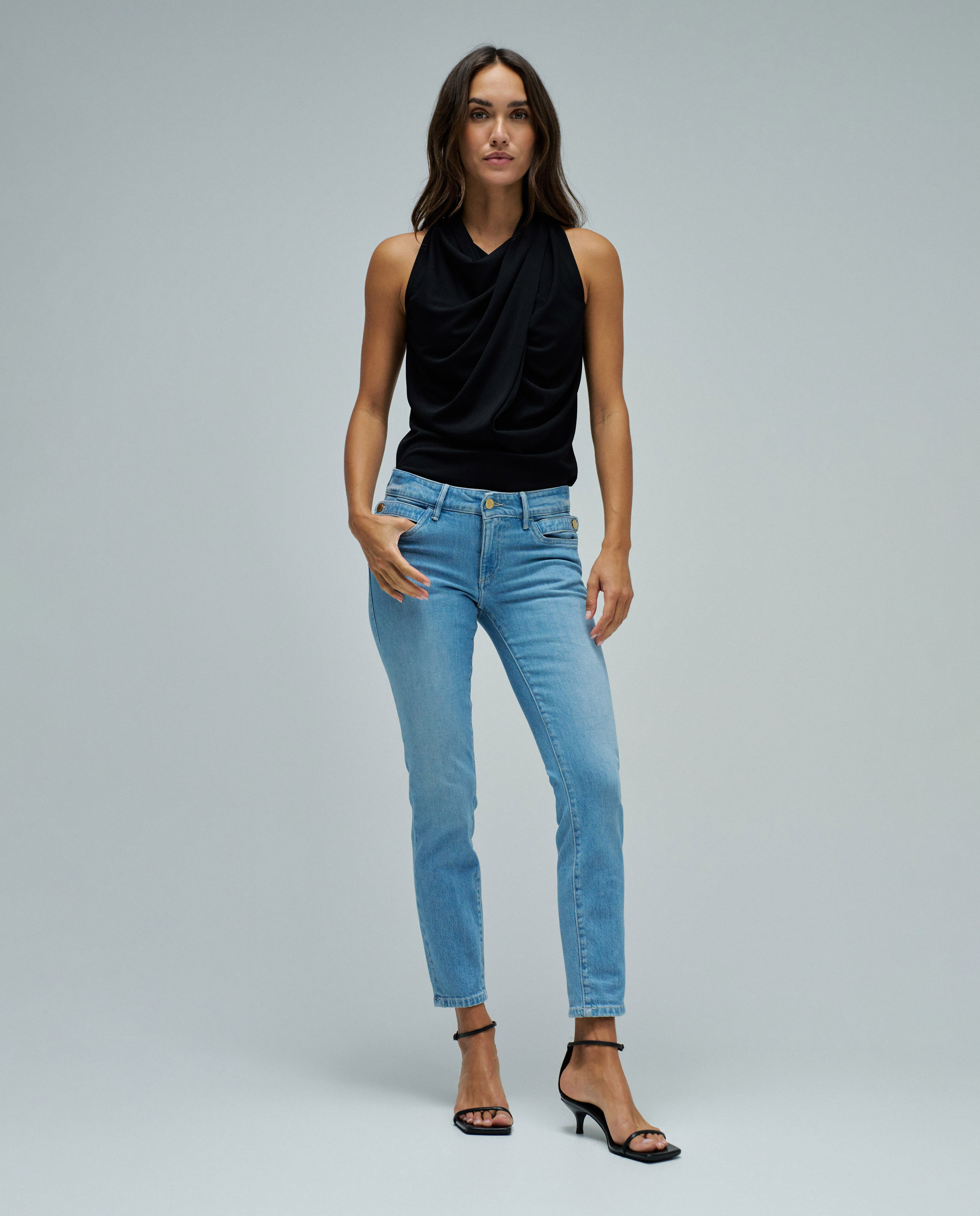 Salsa Jeans - Vaqueros wonder push up cropped skinny de mujer.