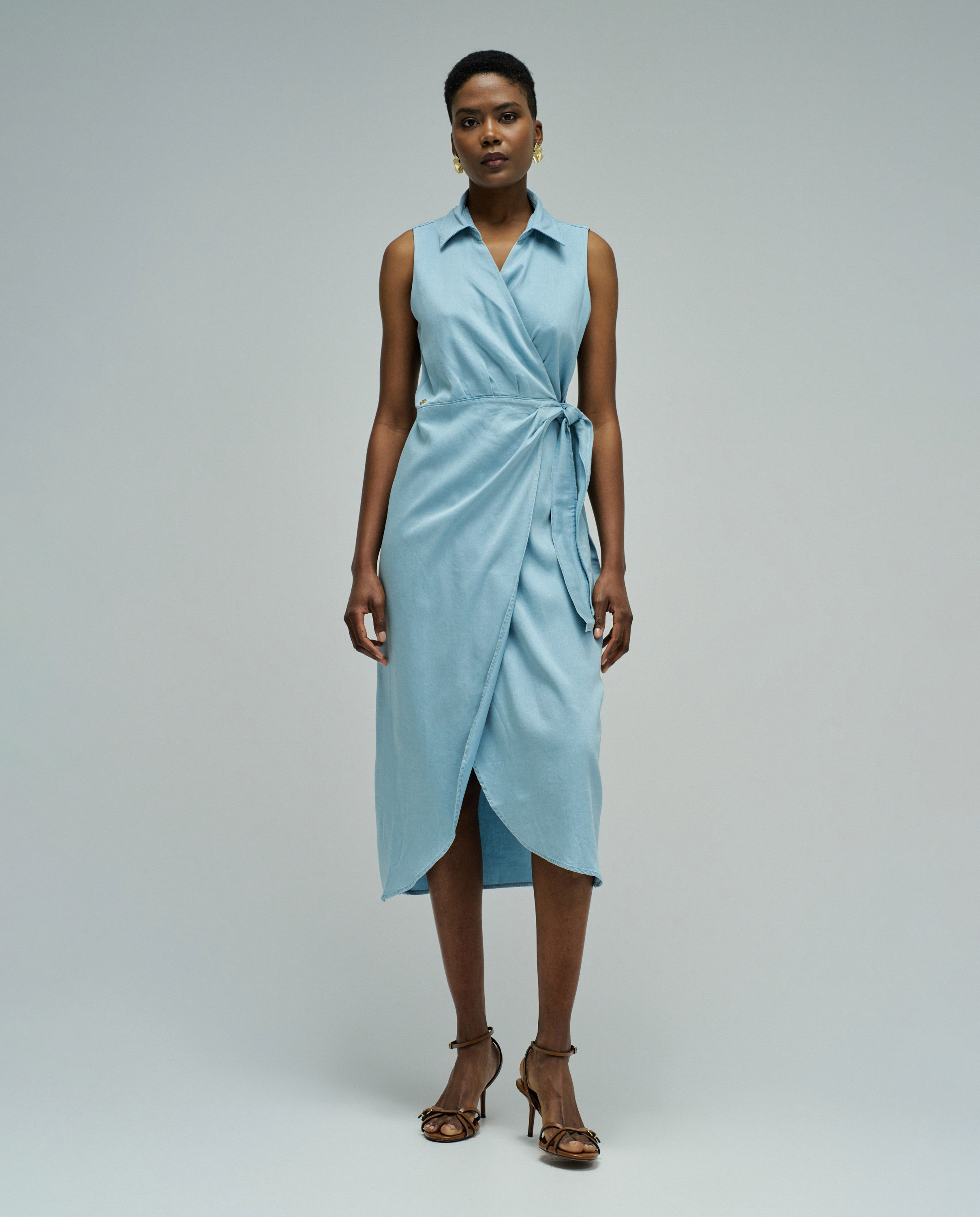 Salsa Jeans - Vestido de lightdenim sin mangas de mujer.