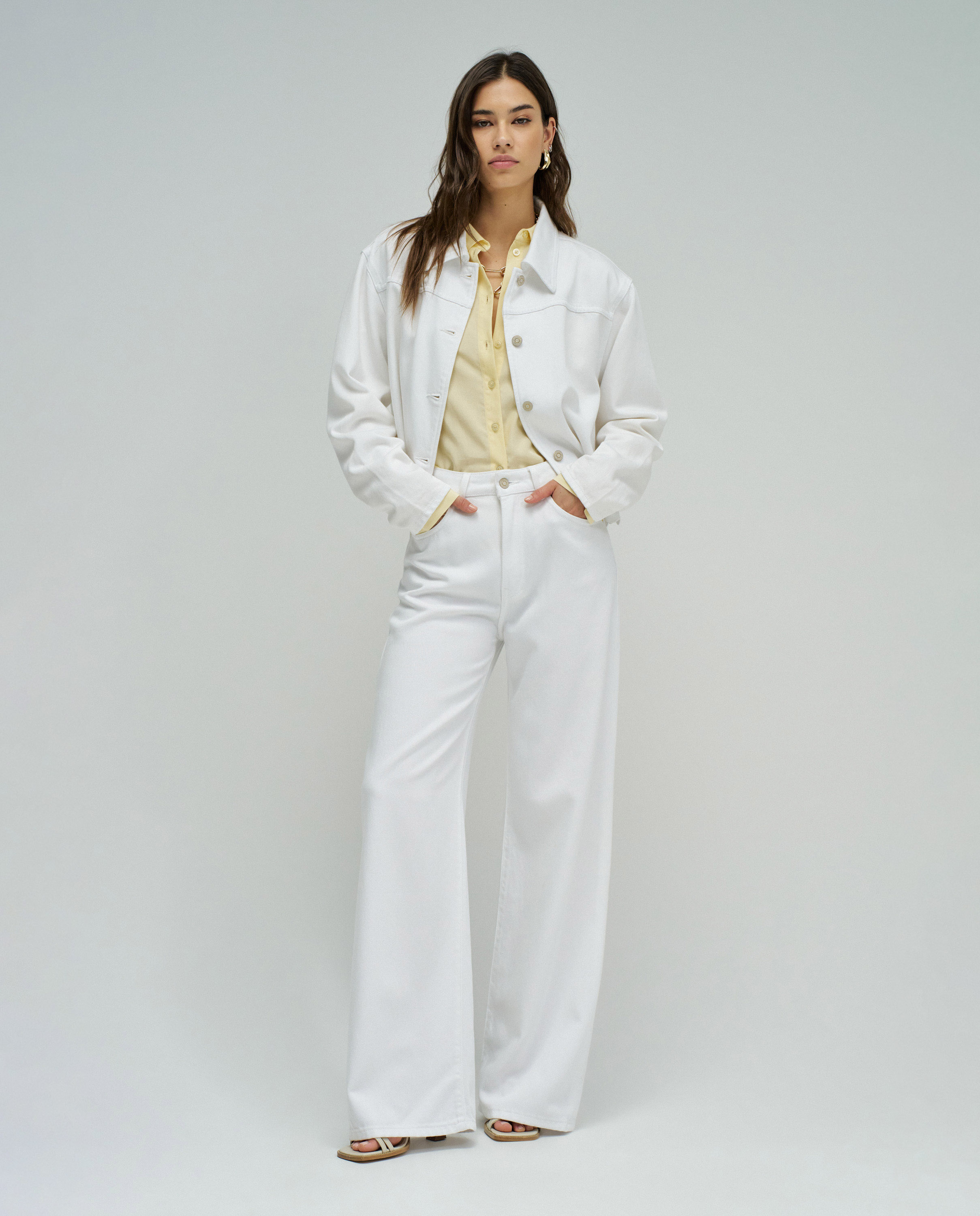 Vaqueros wide leg de mujer - Salsa Jeans - Blanco Blanco-1
