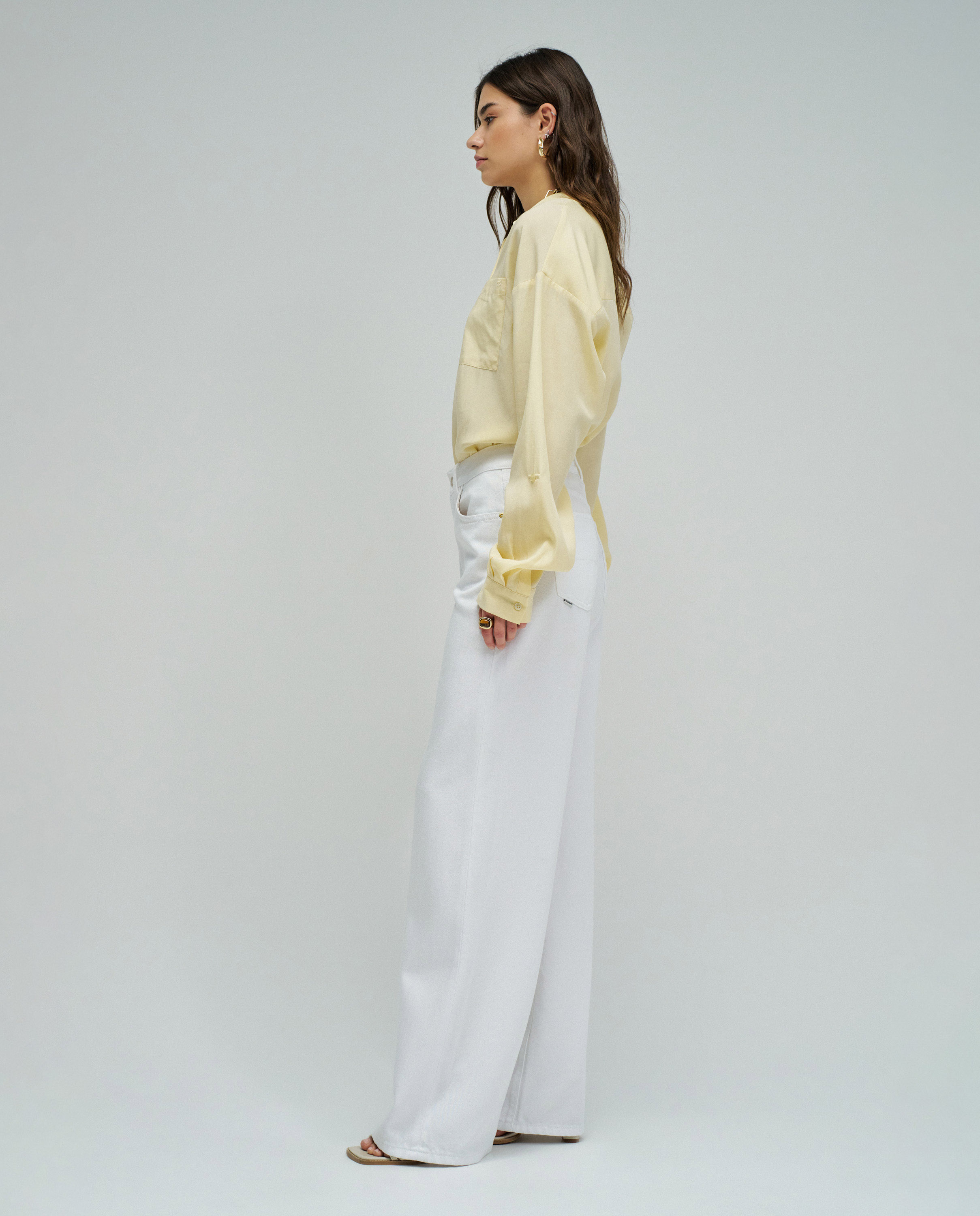 Vaqueros wide leg de mujer - Salsa Jeans - Blanco Blanco-2