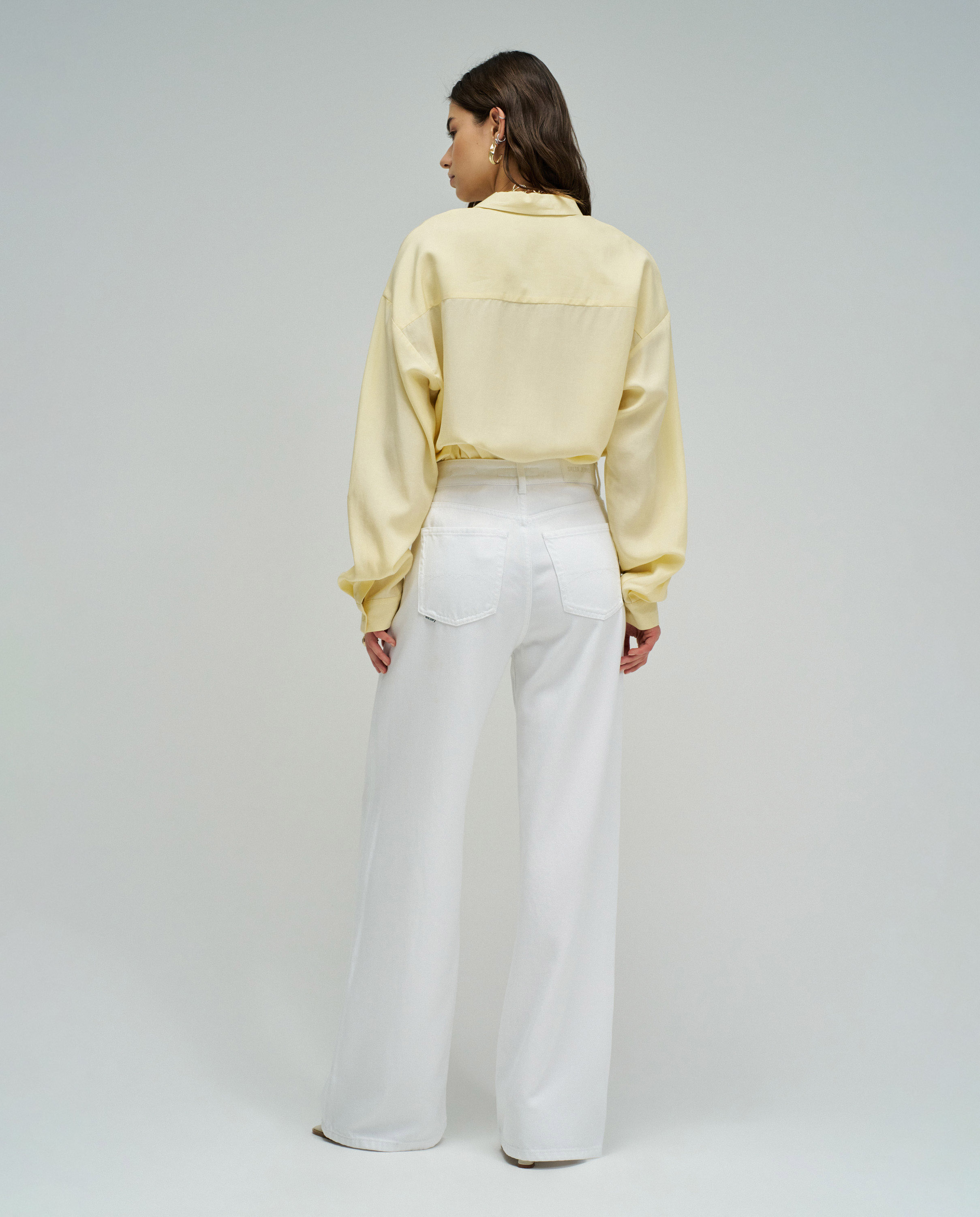 Vaqueros wide leg de mujer - Salsa Jeans - Blanco Blanco-3
