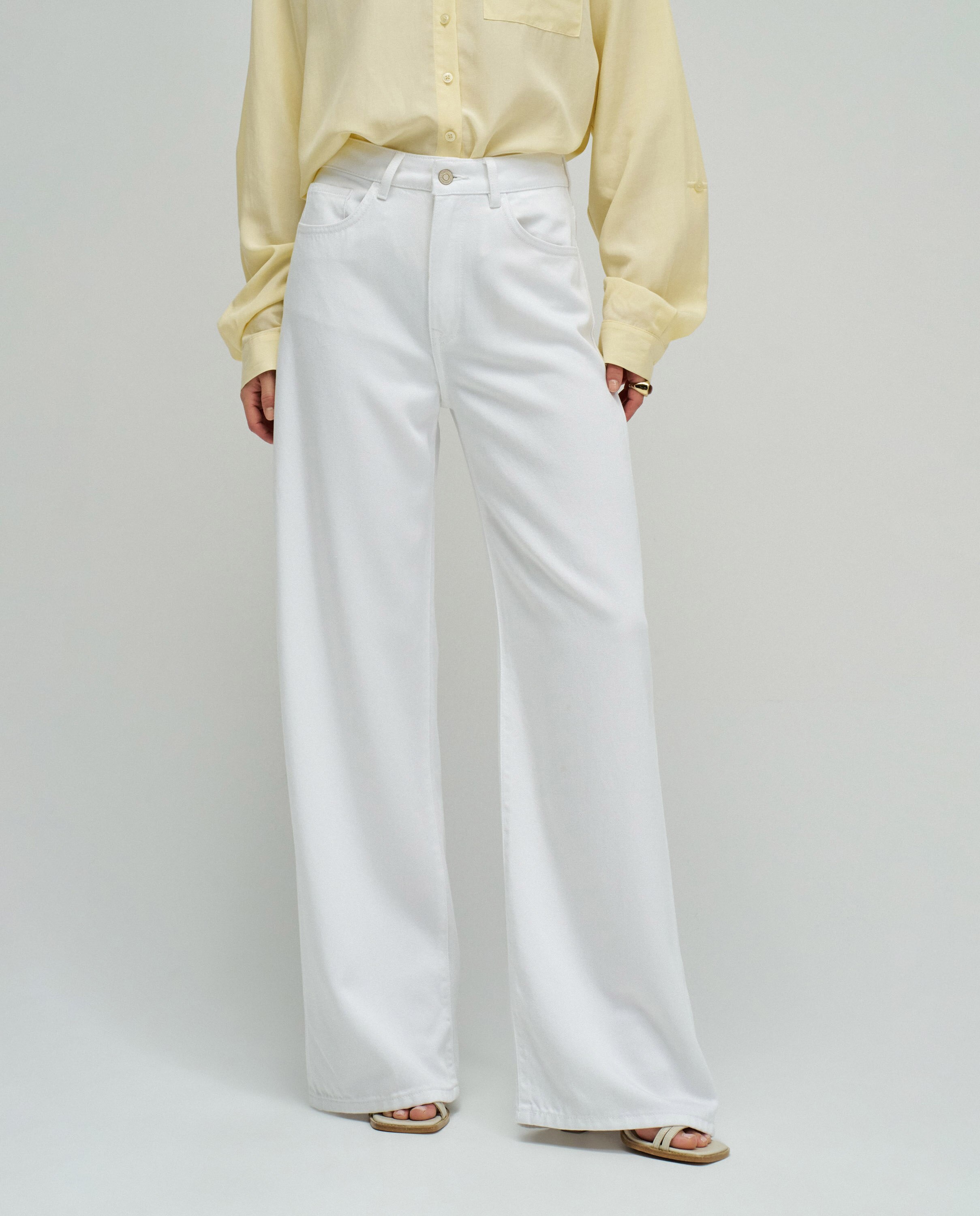 Vaqueros wide leg de mujer - Salsa Jeans - Blanco Blanco-5