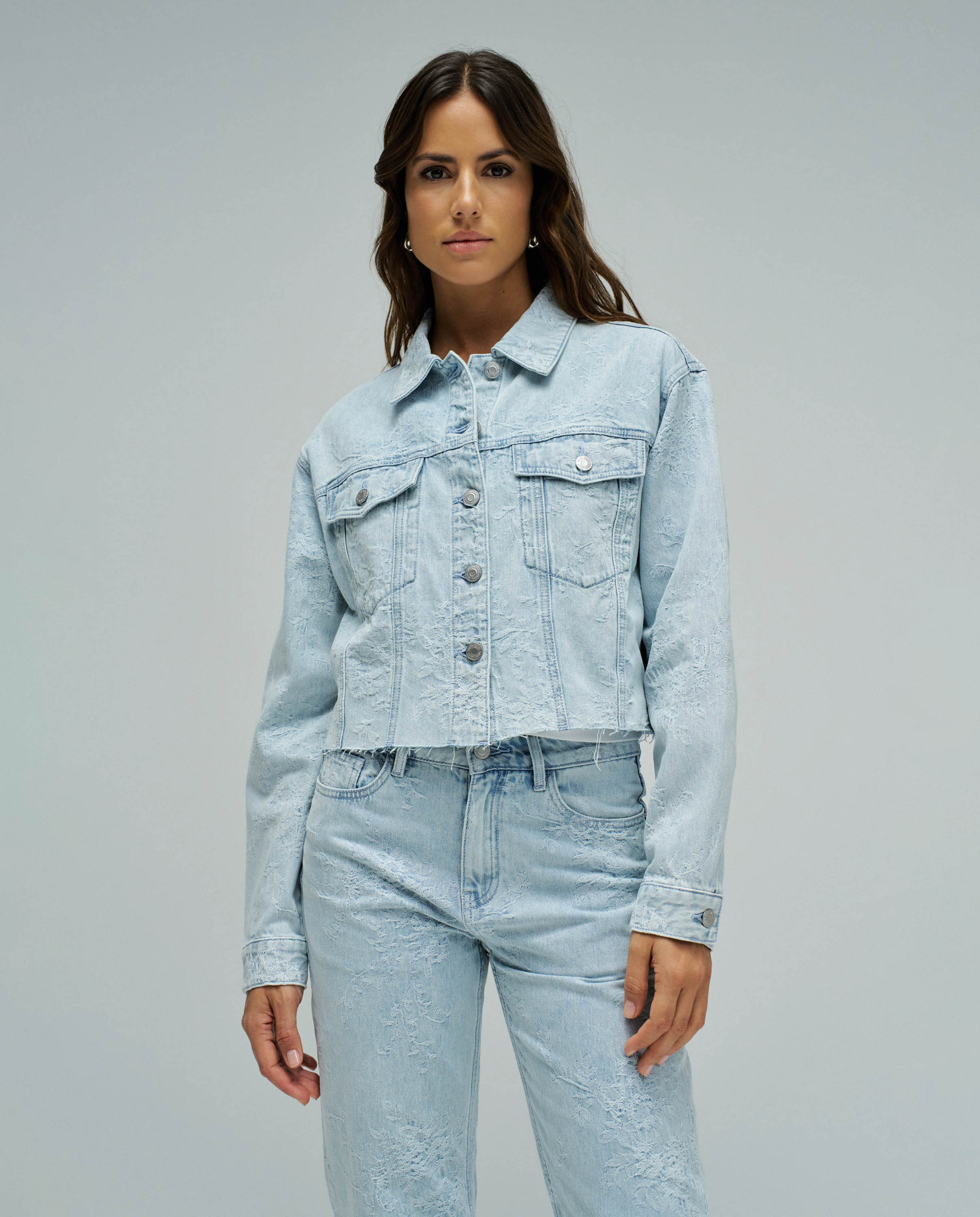Salsa Jeans - Cazadora de mujer en denim con jacquard.