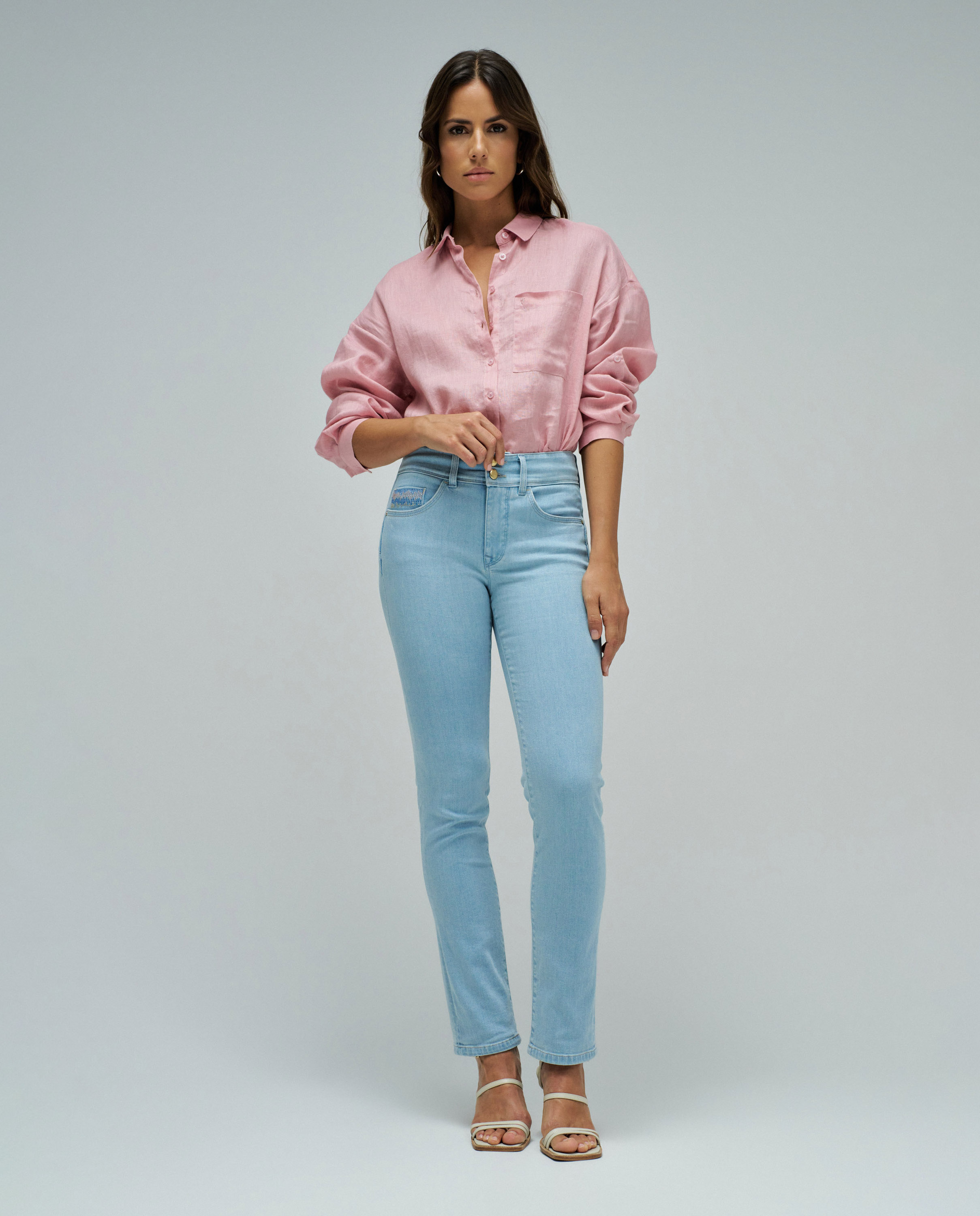 Imagen 0 de Vaqueros secret push in slim de mujer Azul