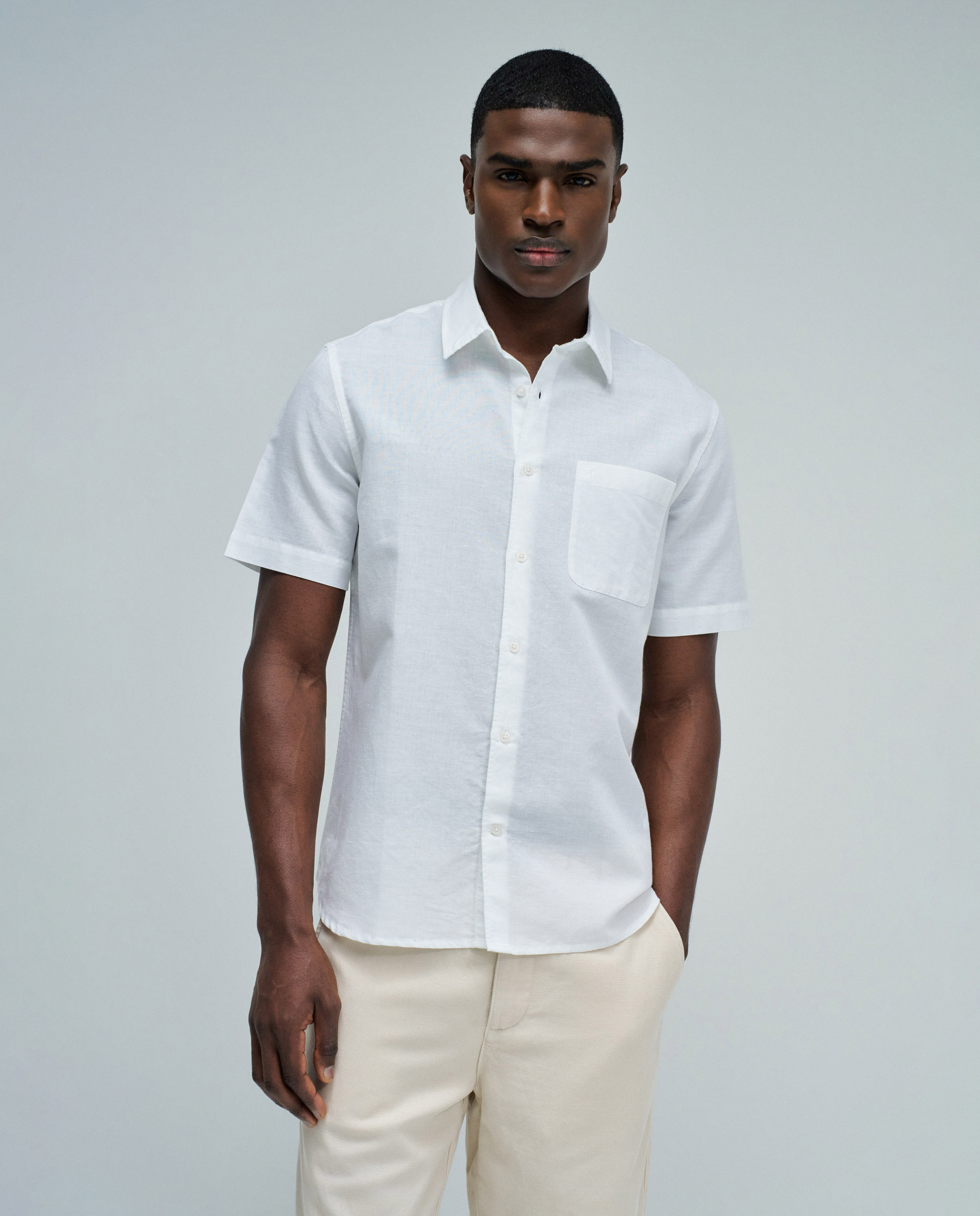 Salsa Jeans - Camisa con lino de hombre.