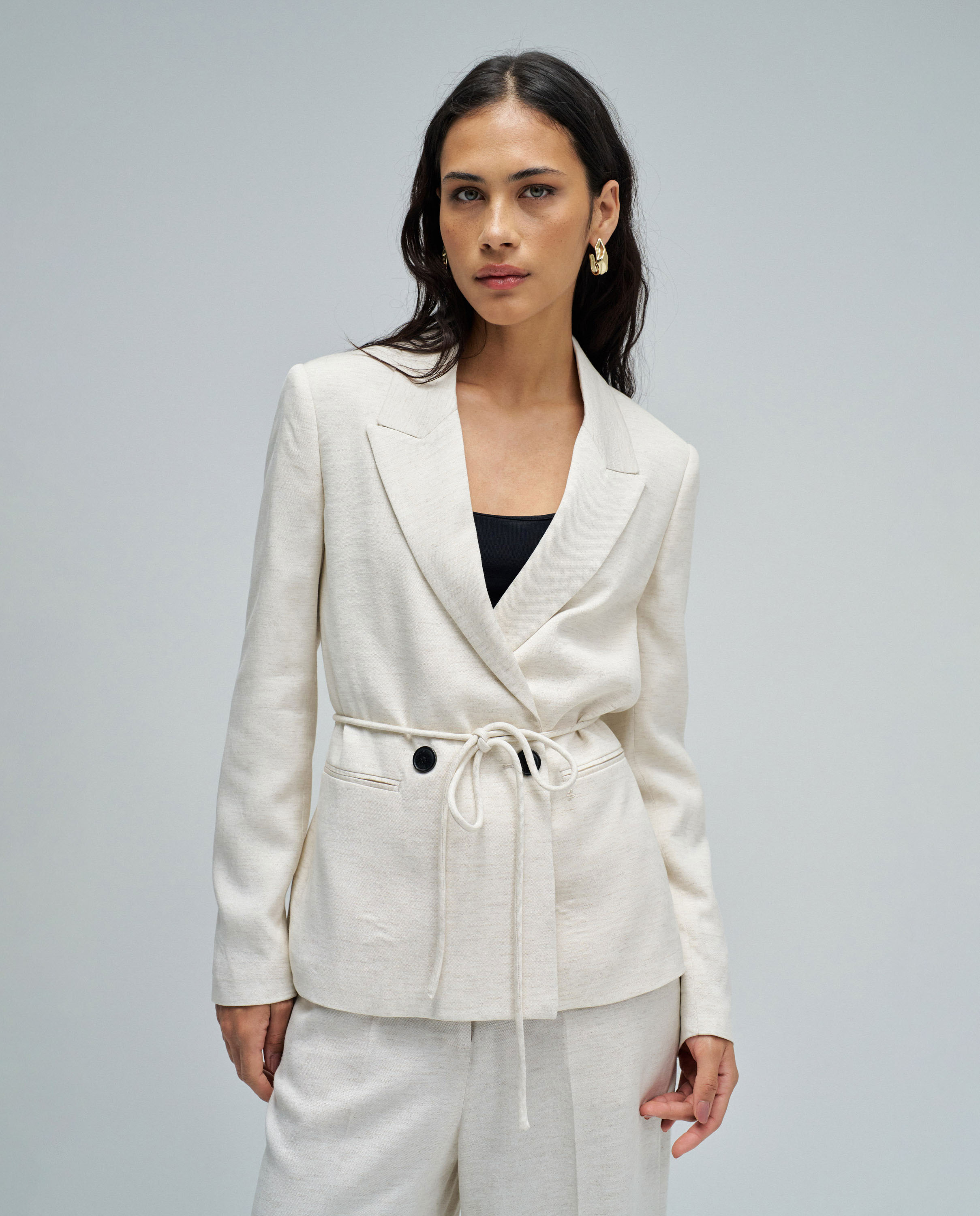 Salsa Jeans - Blazer de mujer con lino de silueta regular.