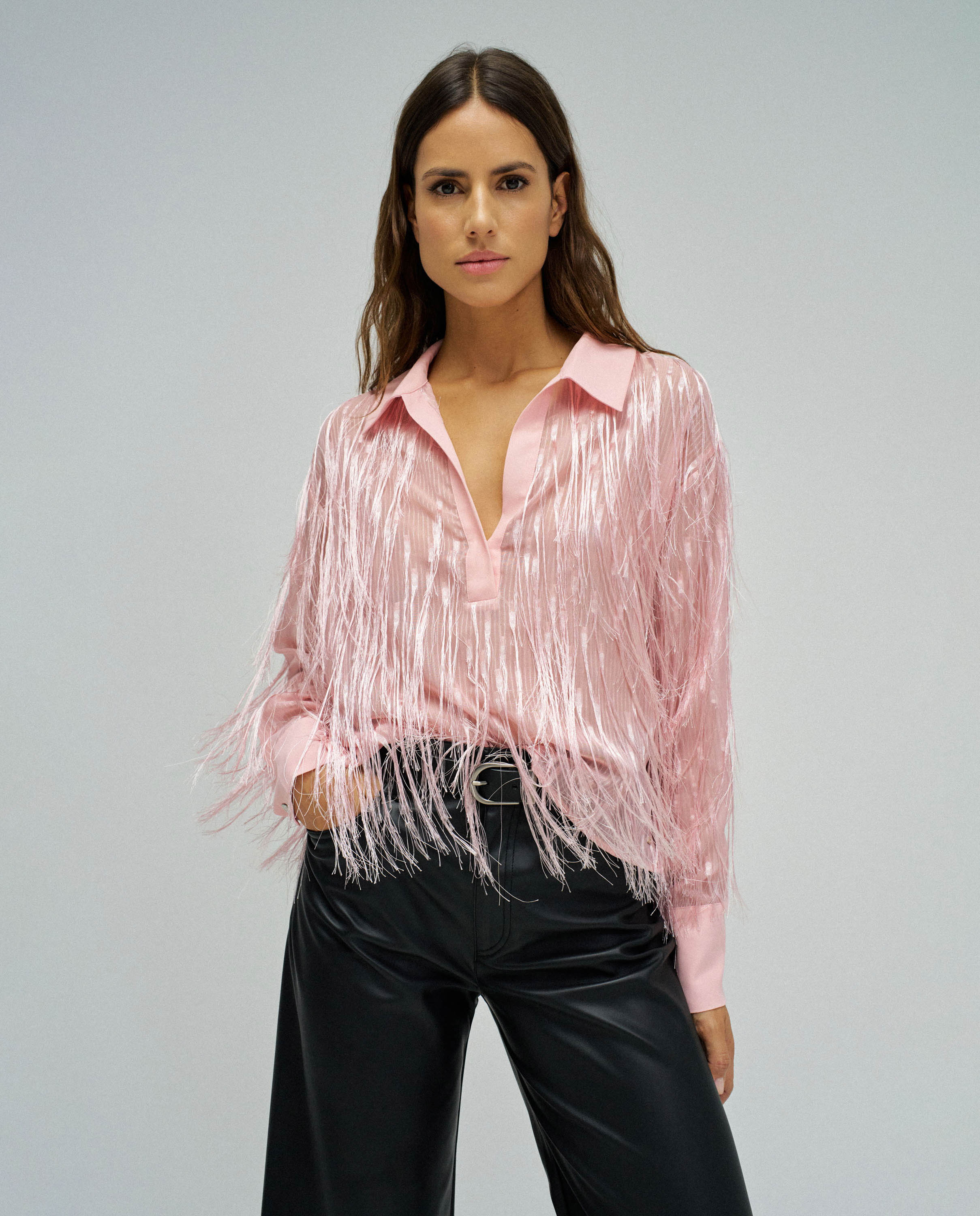 Salsa Jeans - Blusa de mujer con flecos.