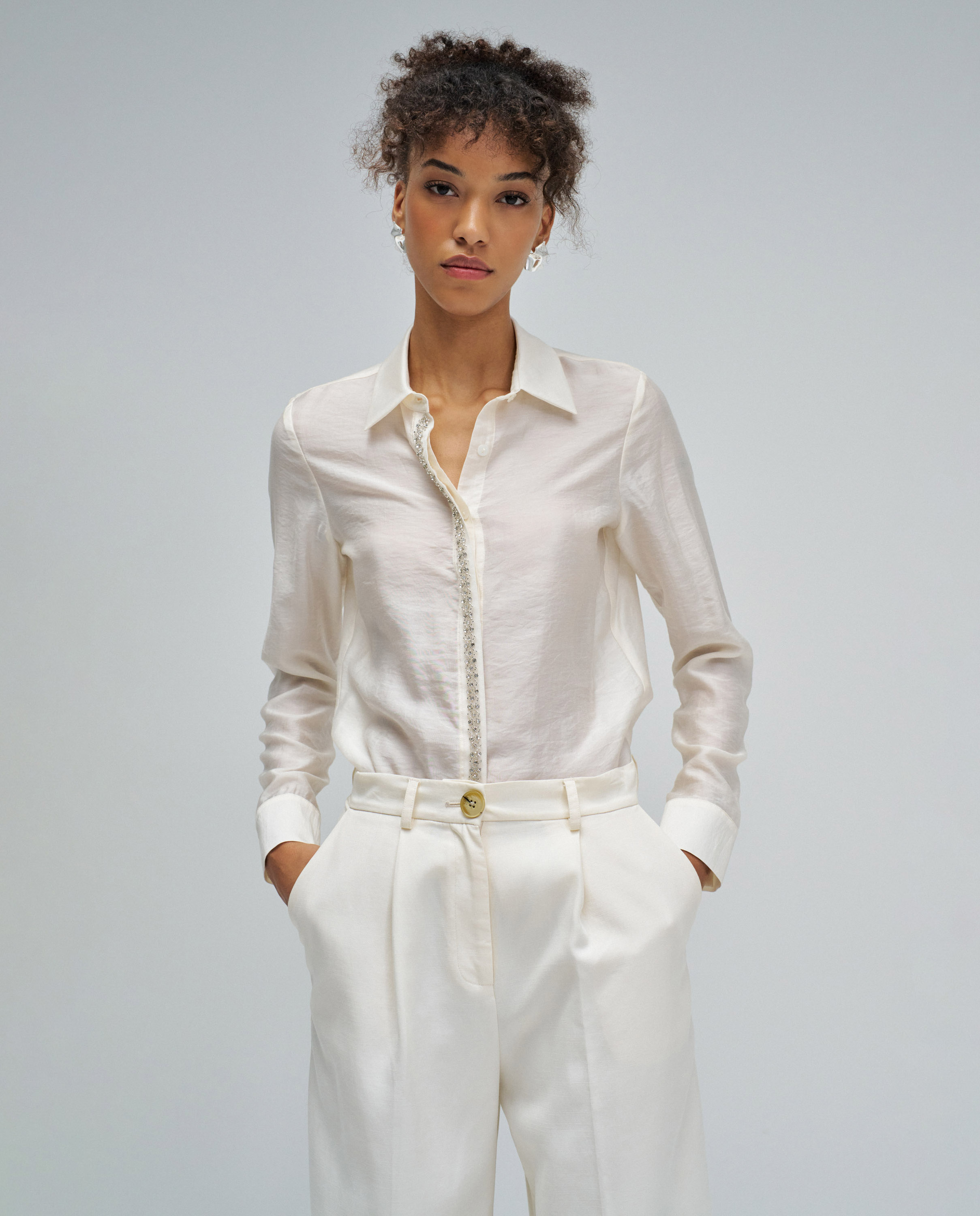 Salsa Jeans - Camisa de mujer con brillos.