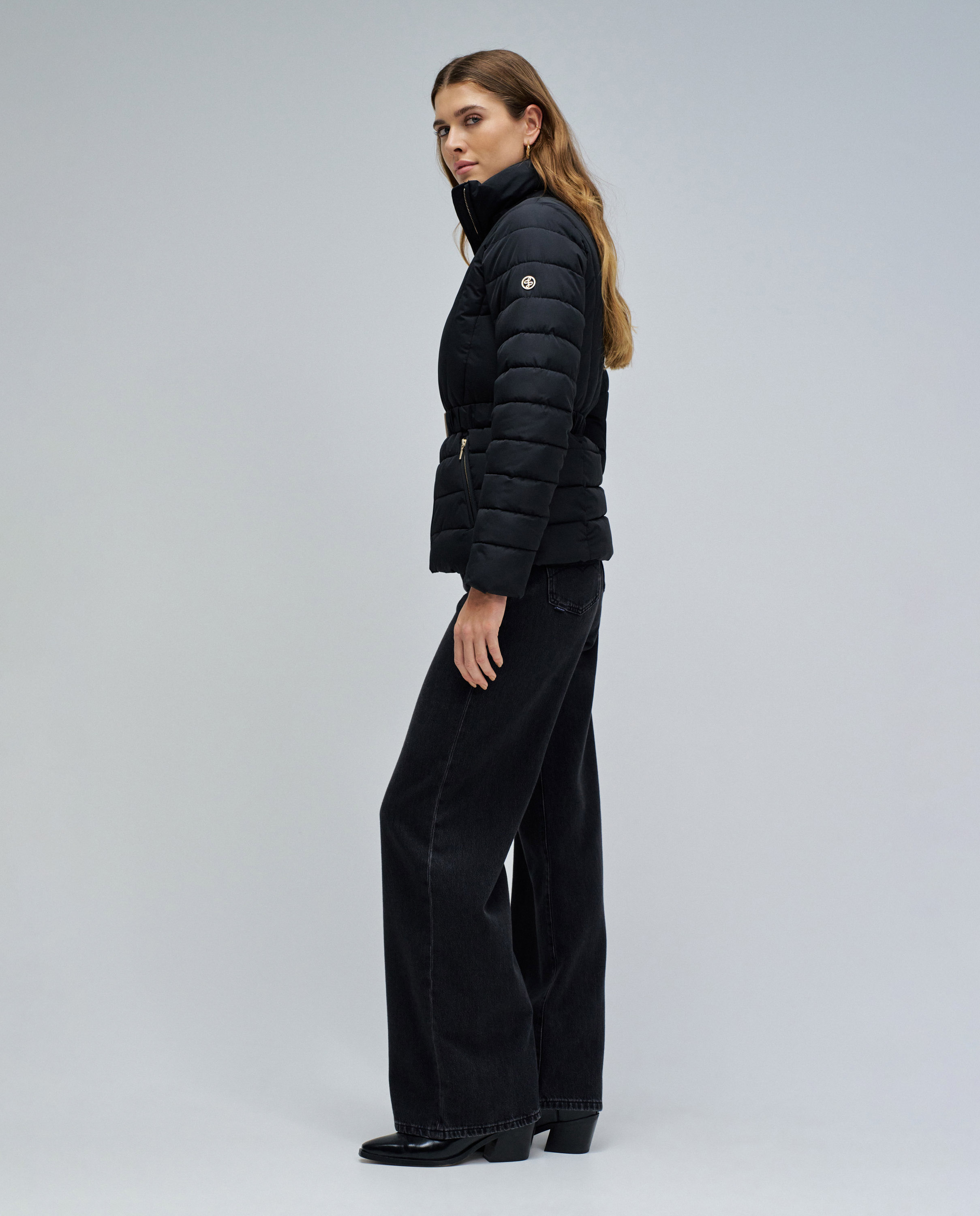 Abrigo de mujer acolchado jackie - Salsa Jeans - Negro Negro-2