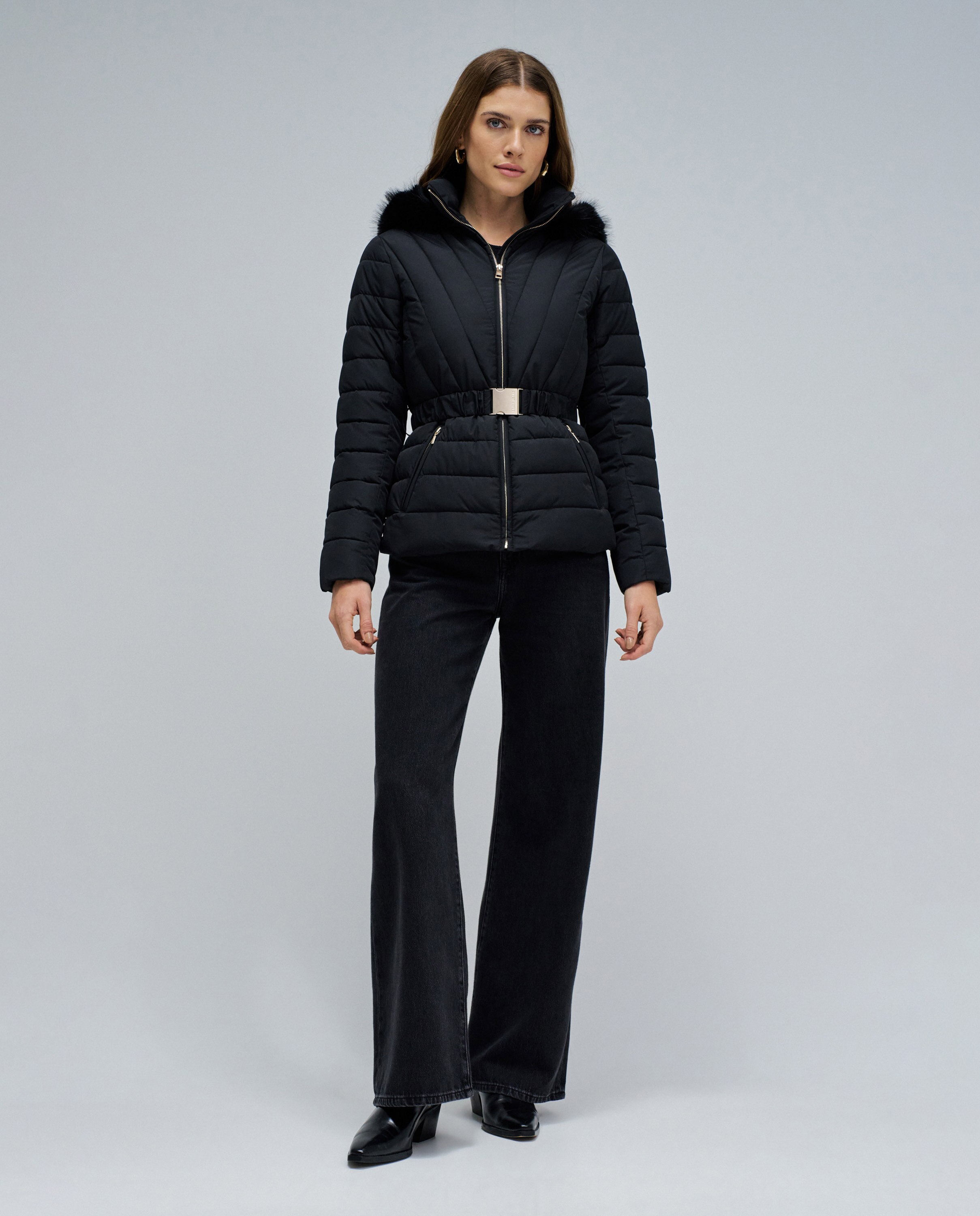 Abrigo de mujer acolchado jackie - Salsa Jeans - Negro Negro-5