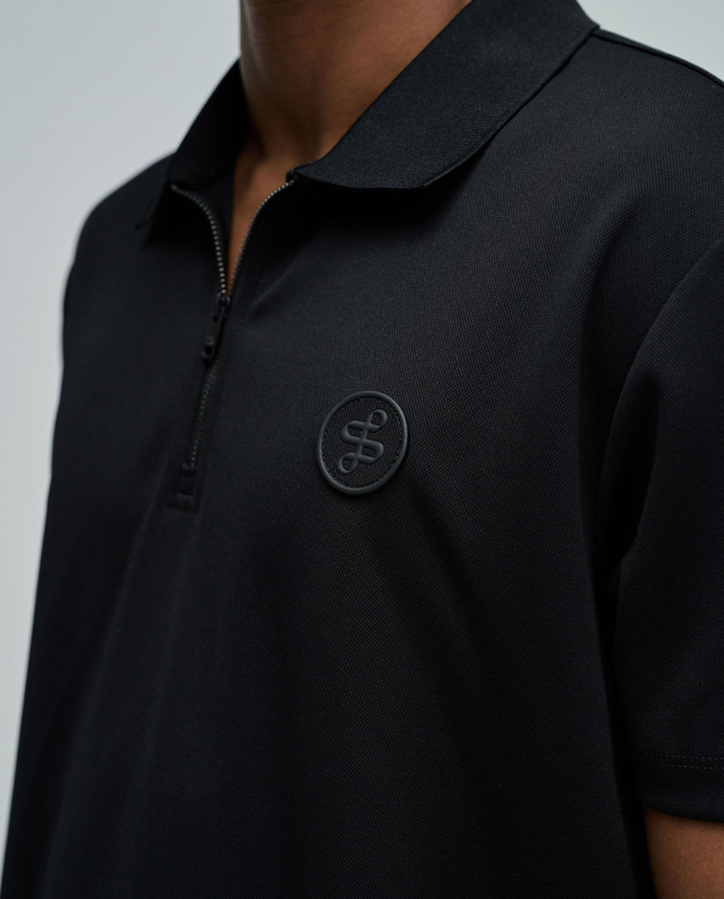 Polo de hombre con cierre regular fit - Salsa Jeans - Negro Negro-4