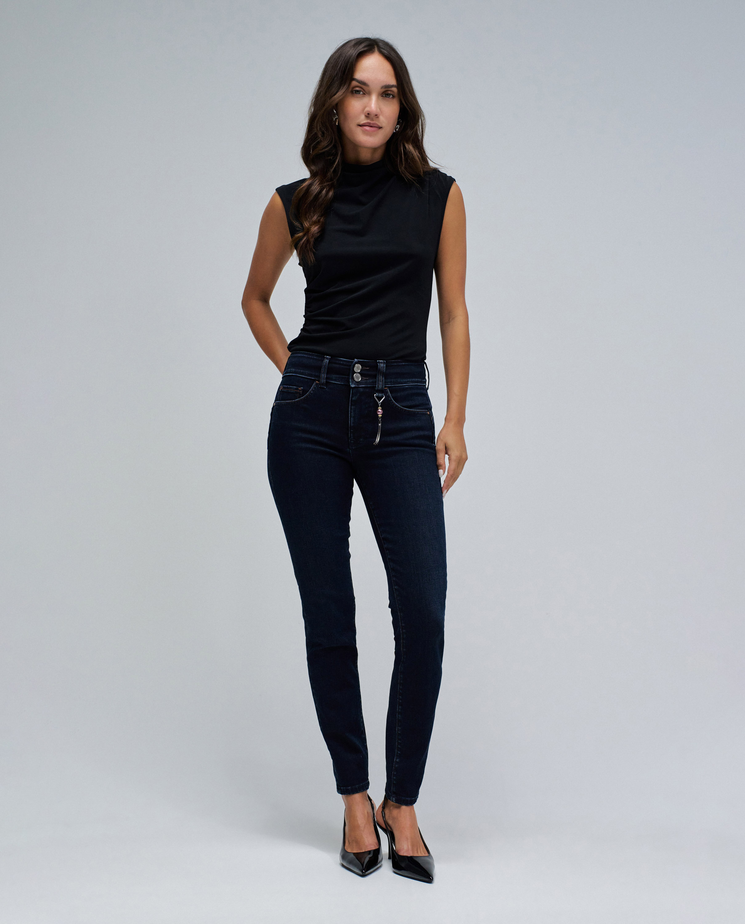 Vaqueros de mujer secret push in skinny - Salsa Jeans - Azul marino Azul marino-1