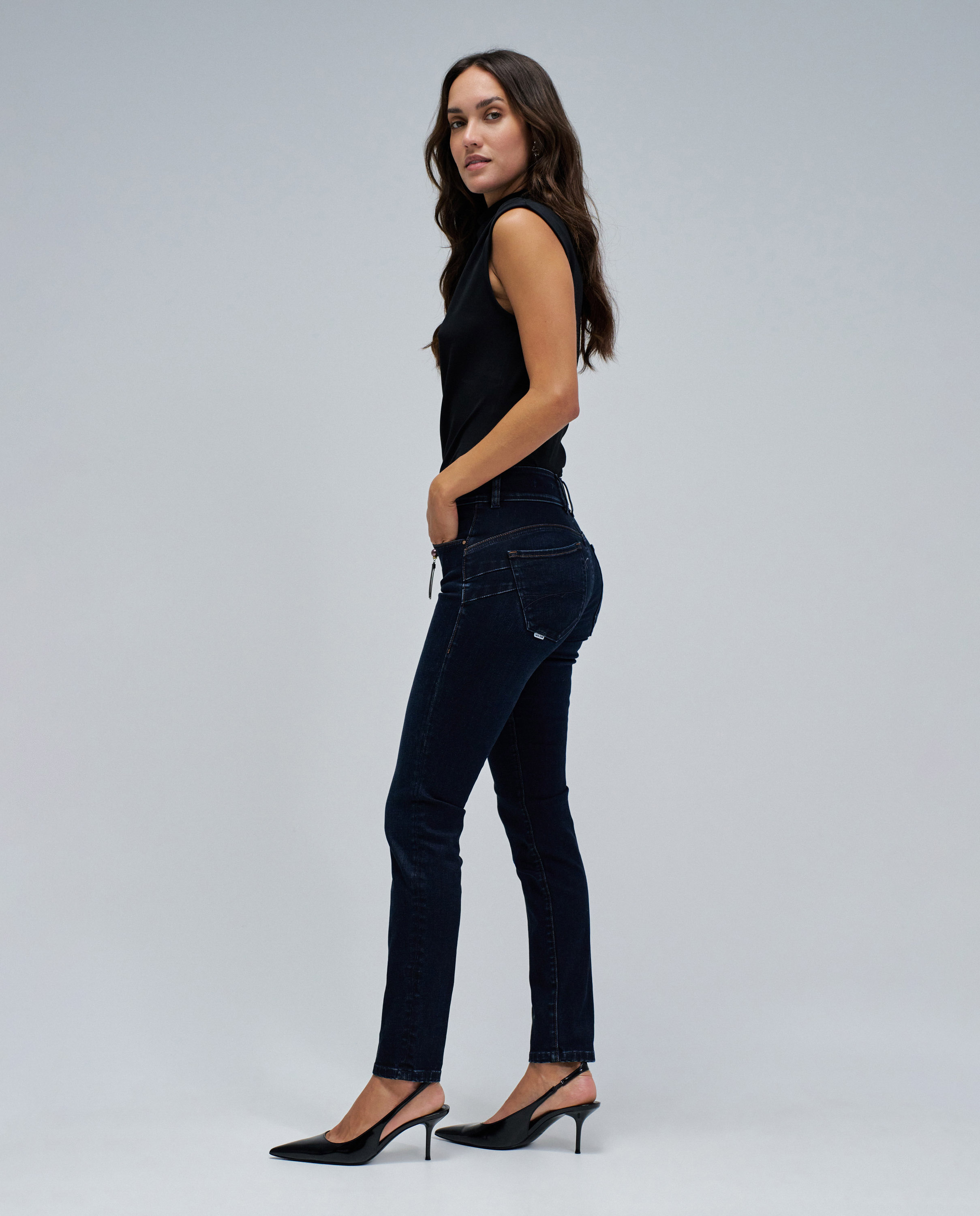 Vaqueros de mujer secret push in skinny - Salsa Jeans - Azul marino Azul marino-2