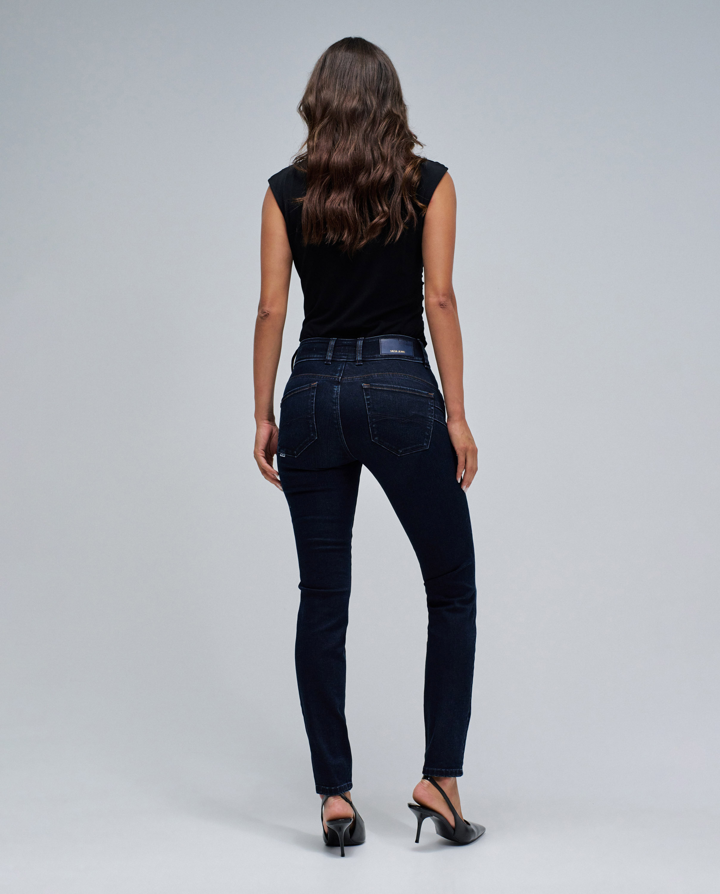 Vaqueros de mujer secret push in skinny - Salsa Jeans - Azul marino Azul marino-3