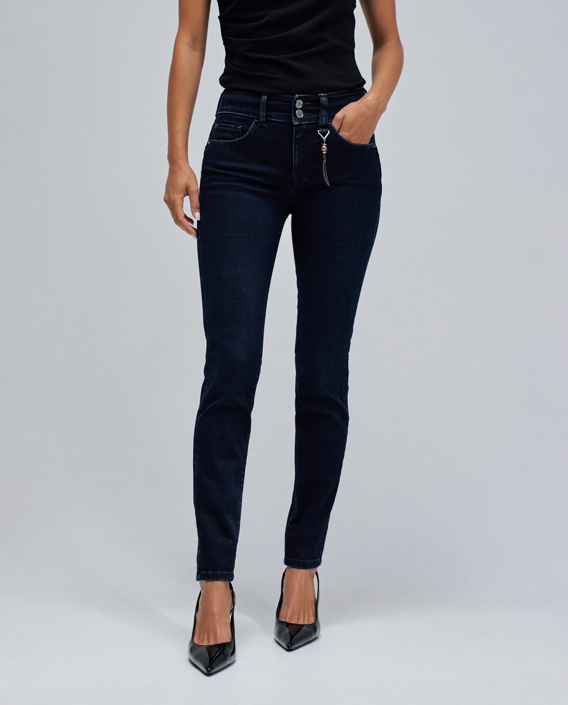 Vaqueros de mujer secret push in skinny - Salsa Jeans - Azul marino Azul marino-5