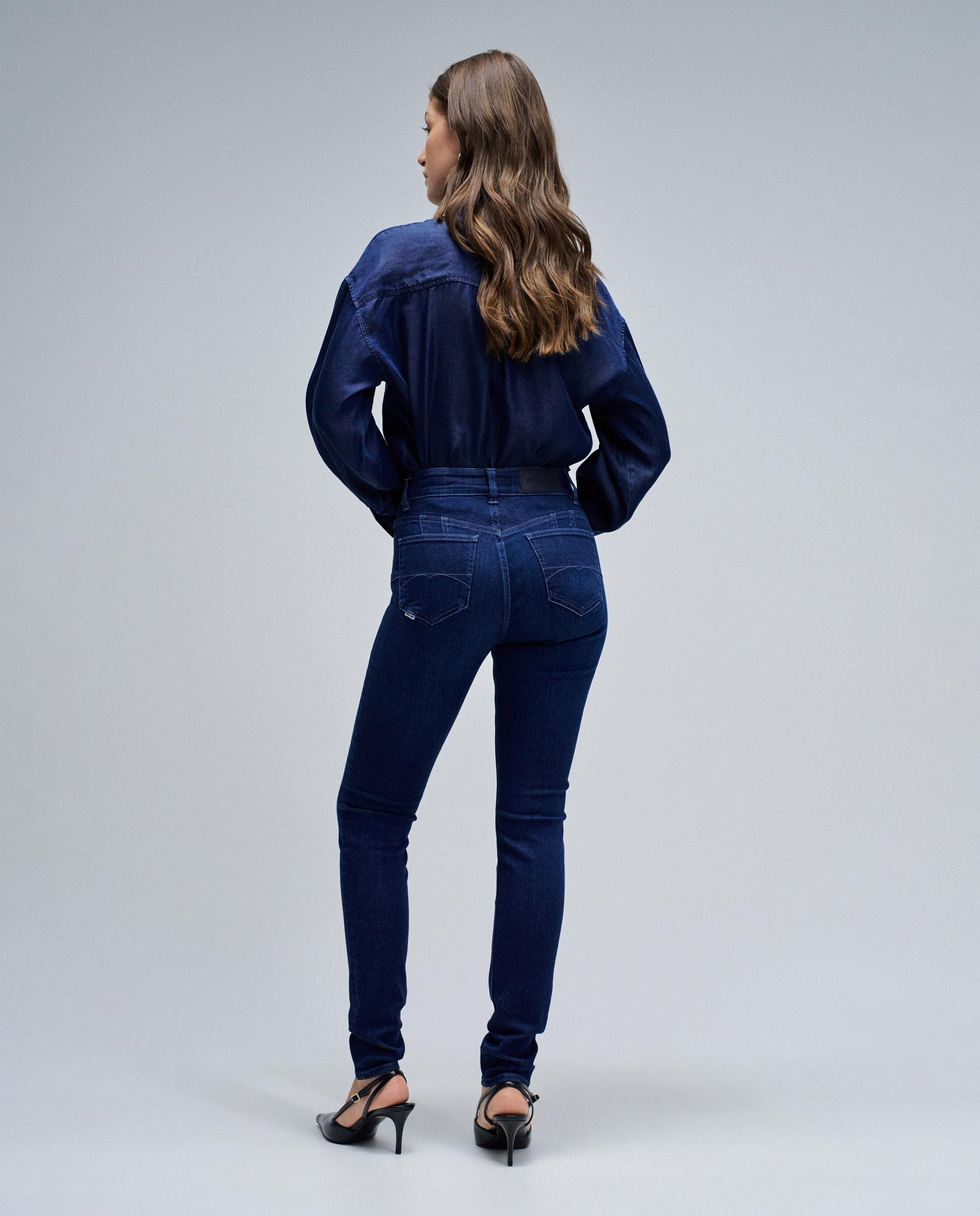 Vaqueros de mujer destiny push up skinny - Salsa Jeans - Azul Azul-3