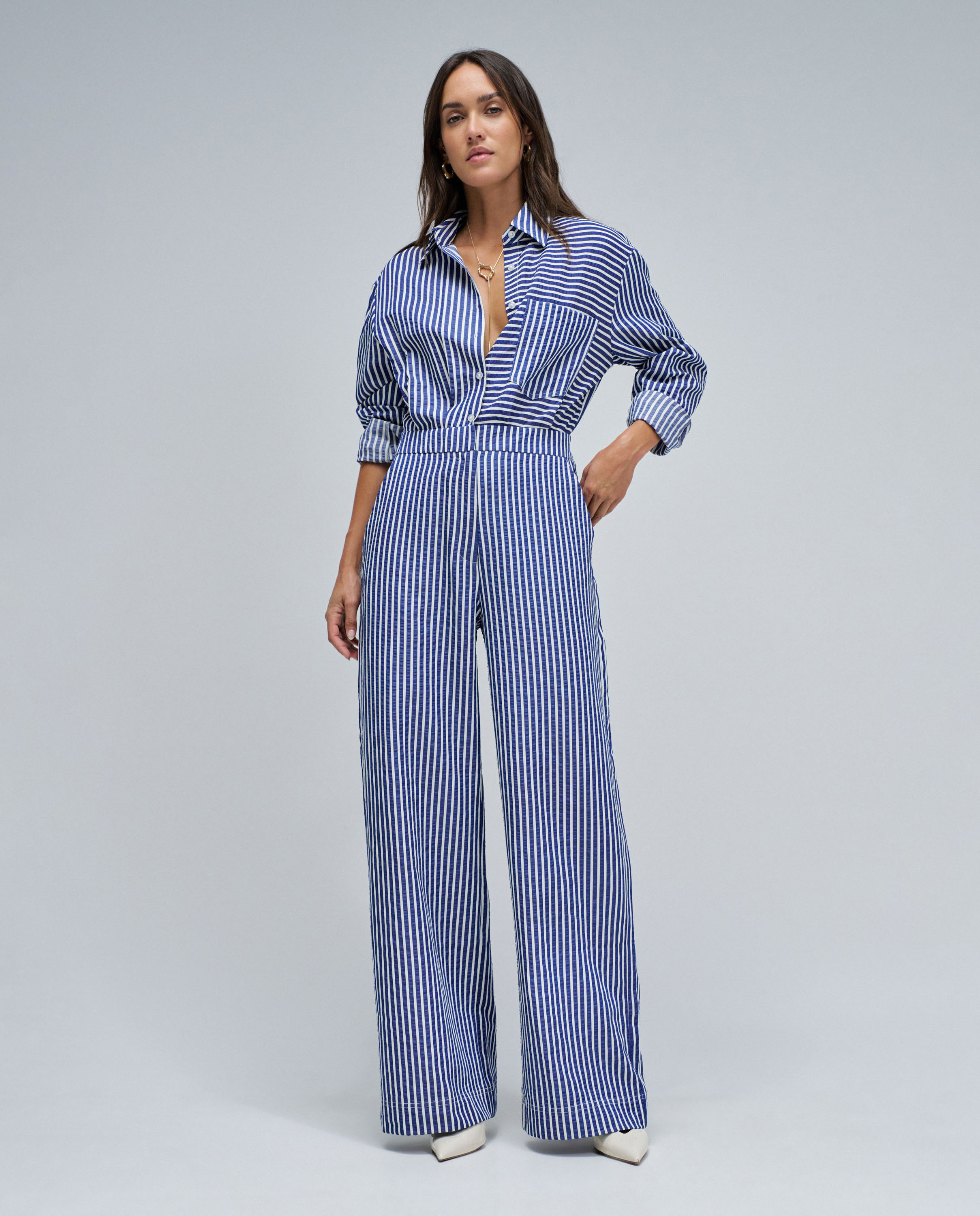 Mono de mujer de rayas - Salsa Jeans - Azul Azul-1