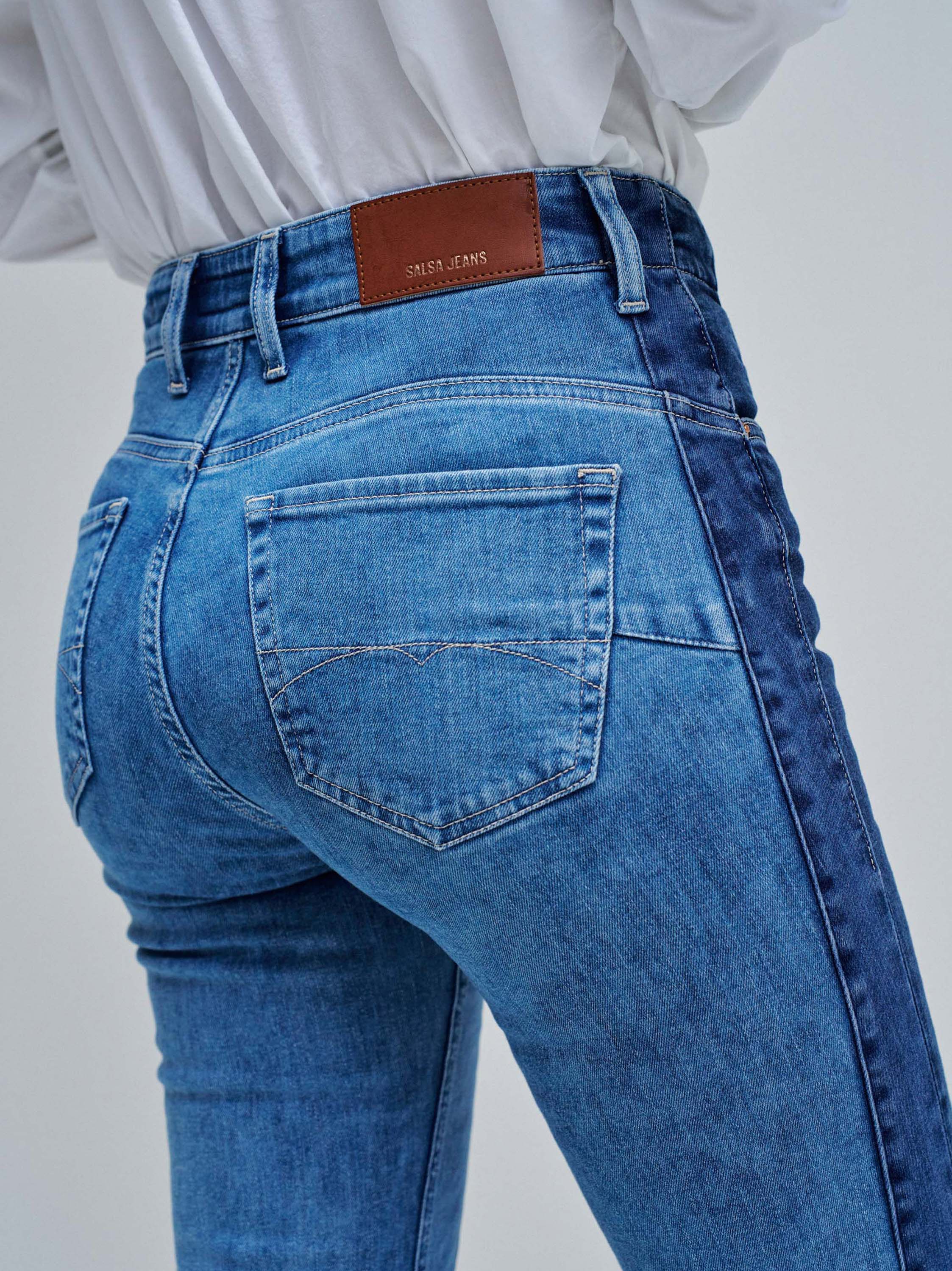 Vaqueros de mujer faith push in flare - Salsa Jeans - Azul denim Azul denim-4