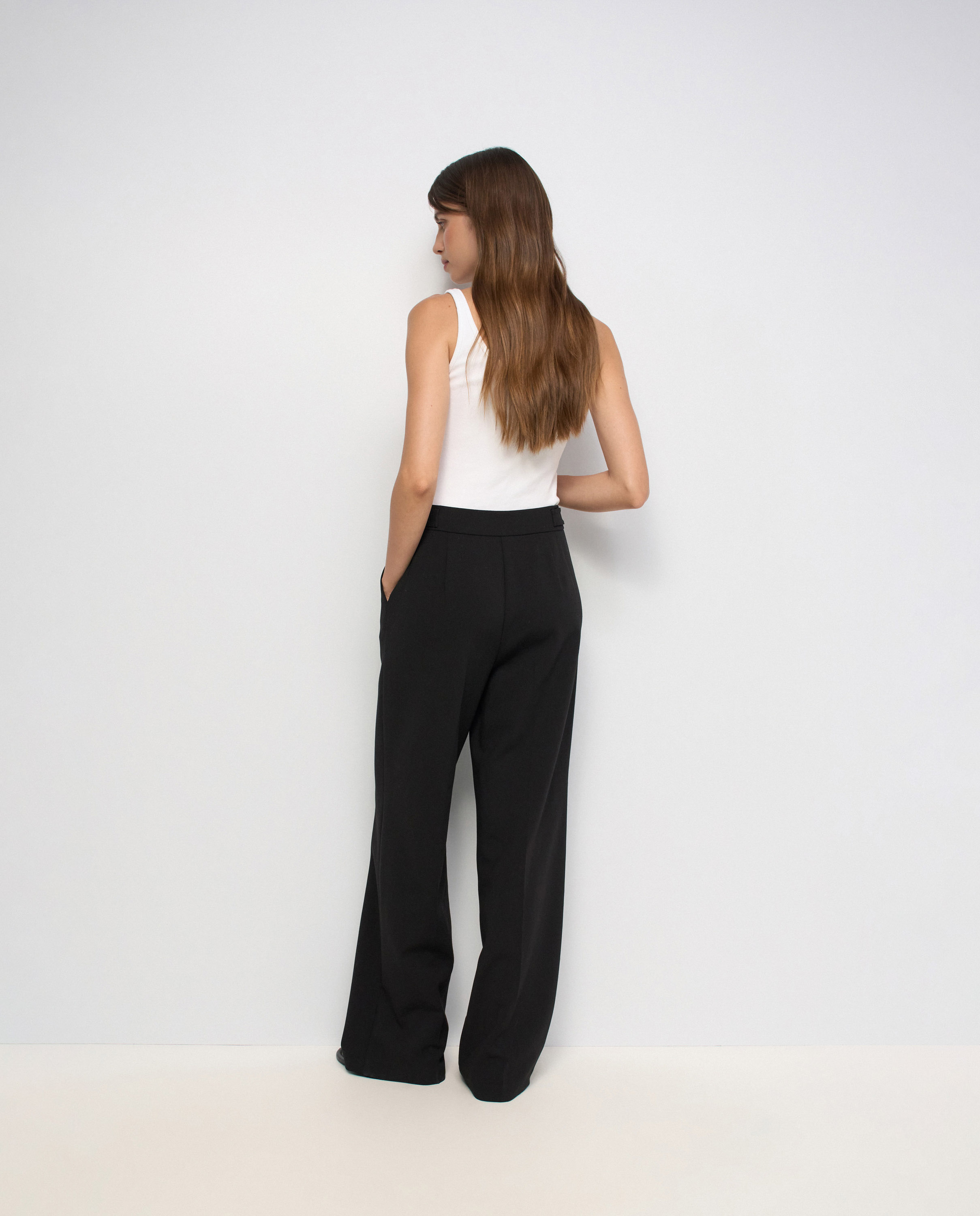 Pantalones de tela con pierna straight de mujer - Salsa Jeans - Negro Negro-3