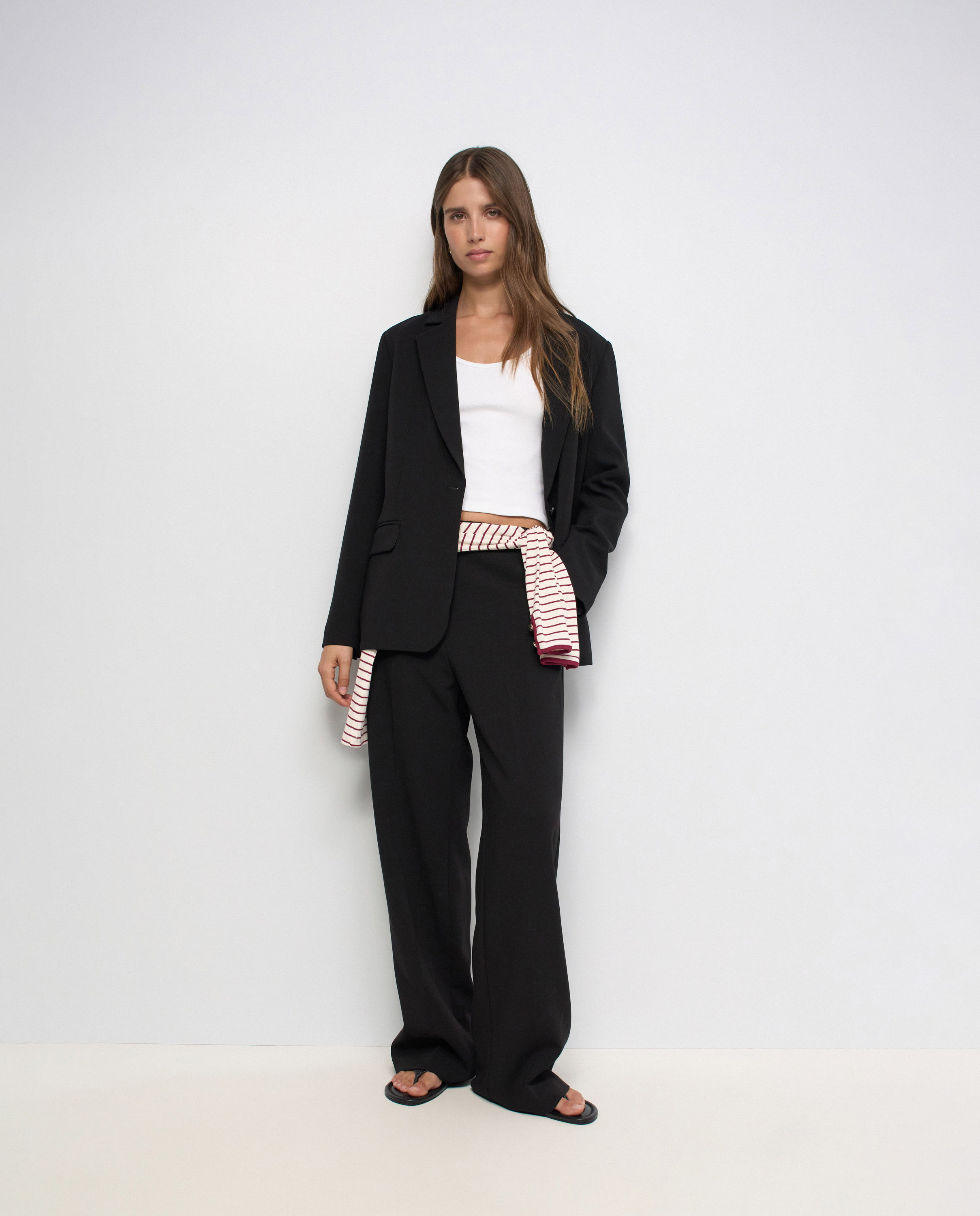 Pantalones de tela con pierna straight de mujer - Salsa Jeans - Negro Negro-5